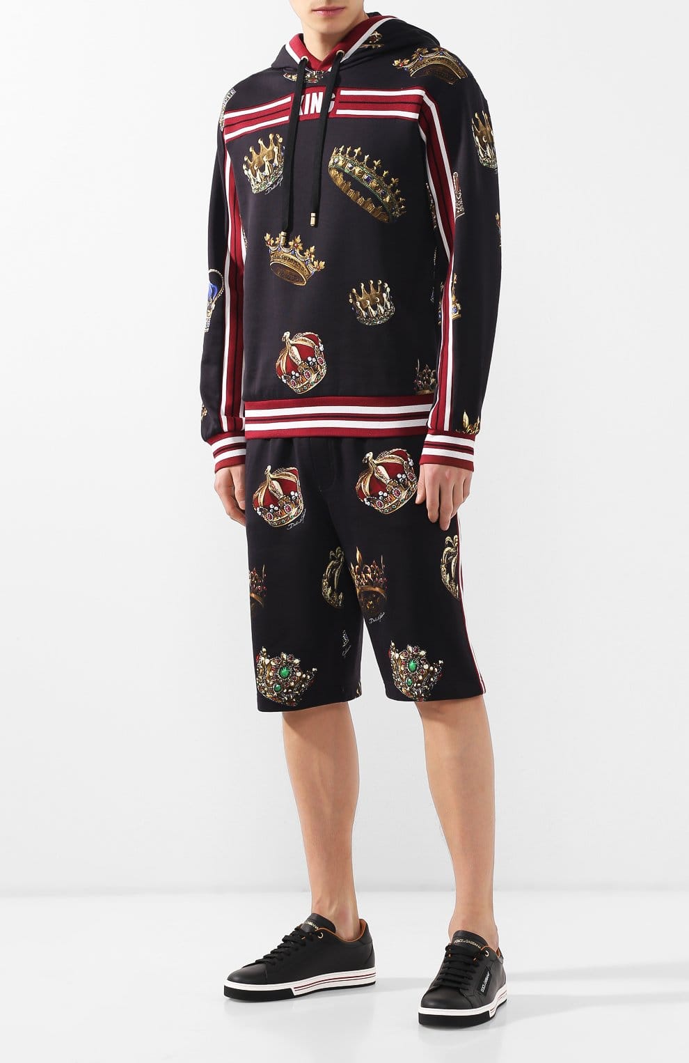 Dolce & Gabbana All-Over Crown Hoodie