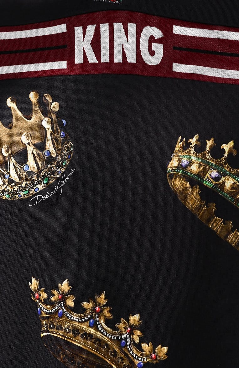 Dolce & Gabbana All-Over Crown Print Hoodie