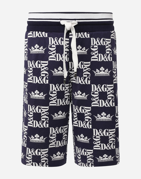Dolce & Gabbana オールオーバー D&G クラウンプリントショーツ