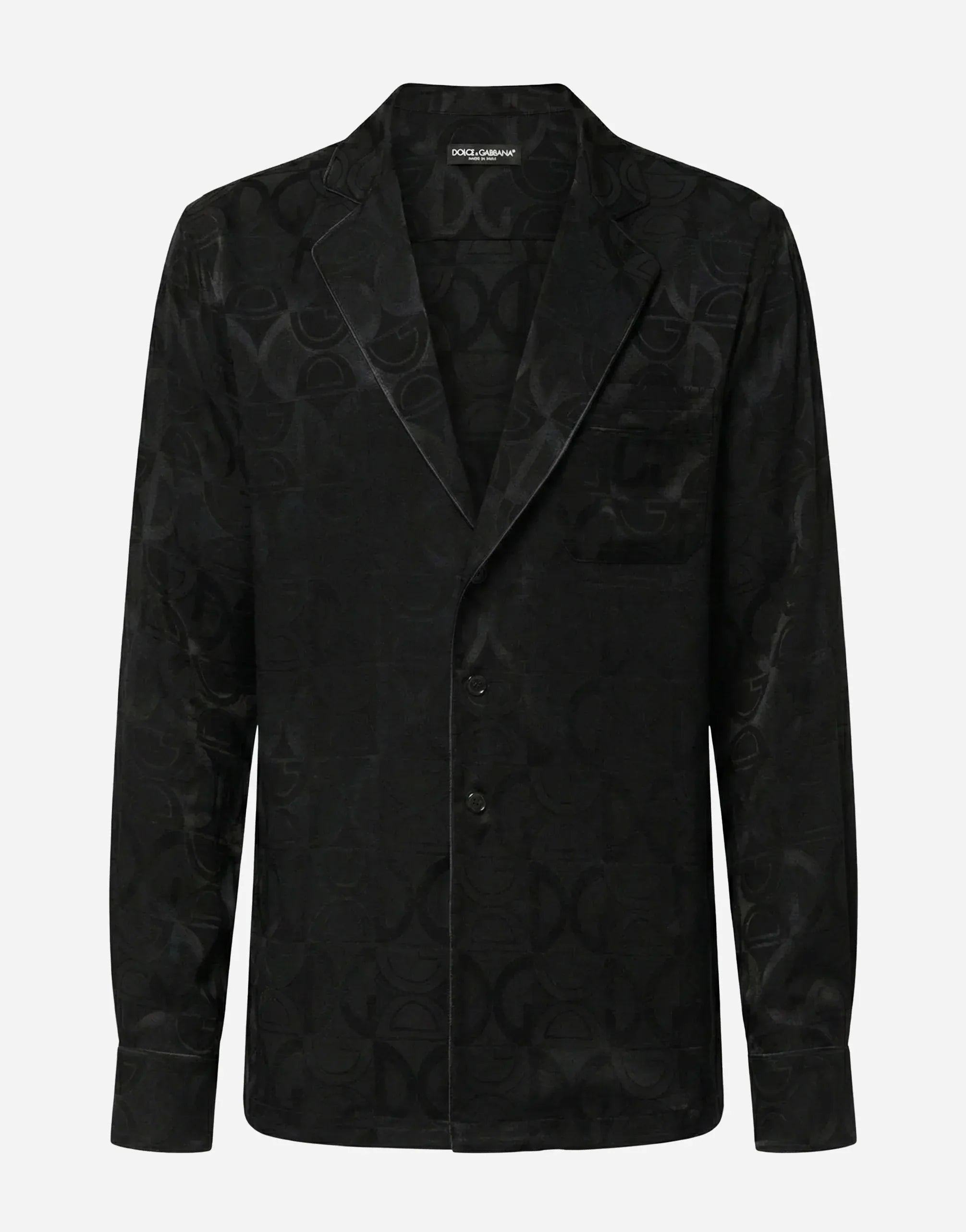 Dolce & Gabbana All-Over DG Logo Silk Shirt