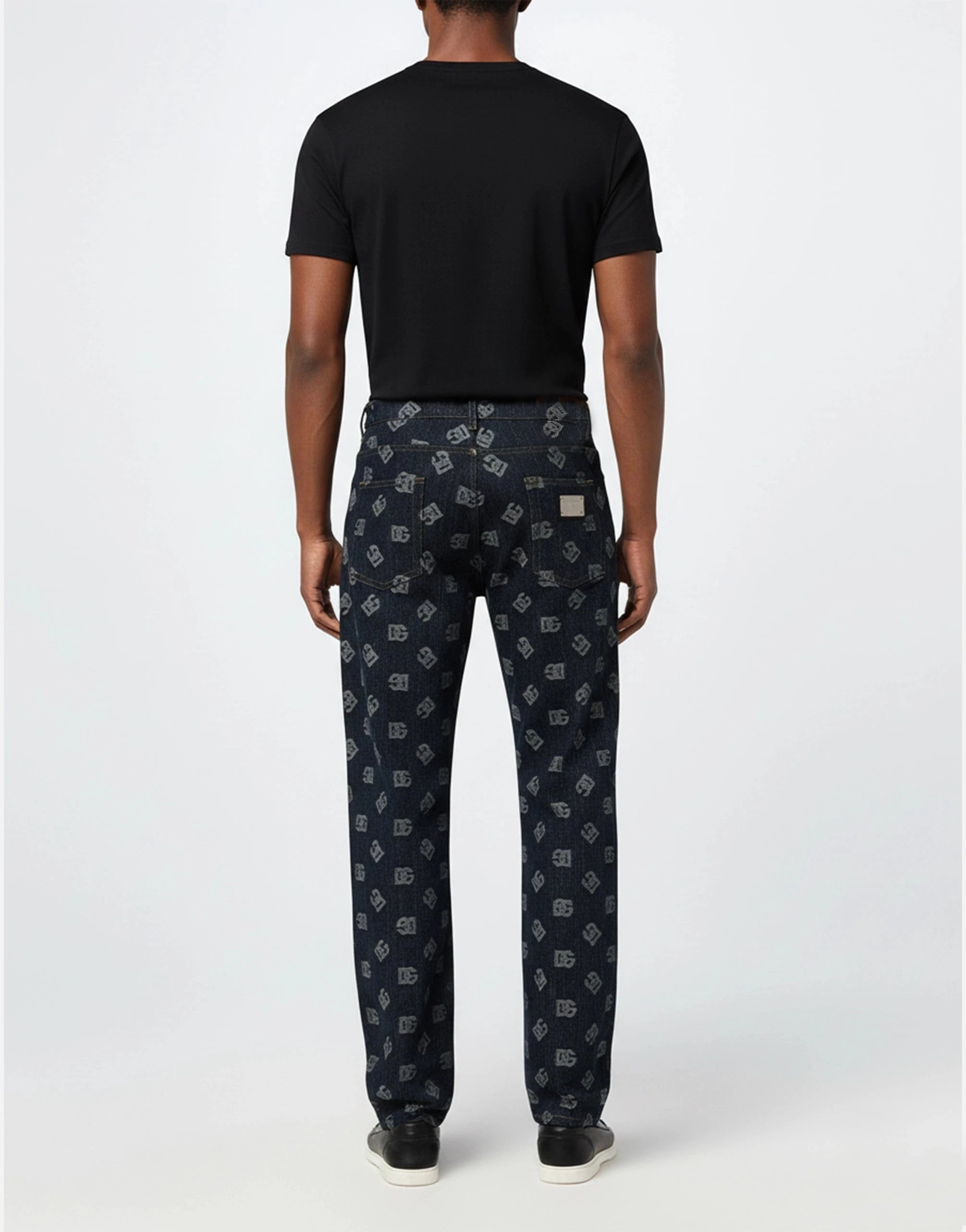 Dolce & Gabbana All-Over Logo Denim Jeans