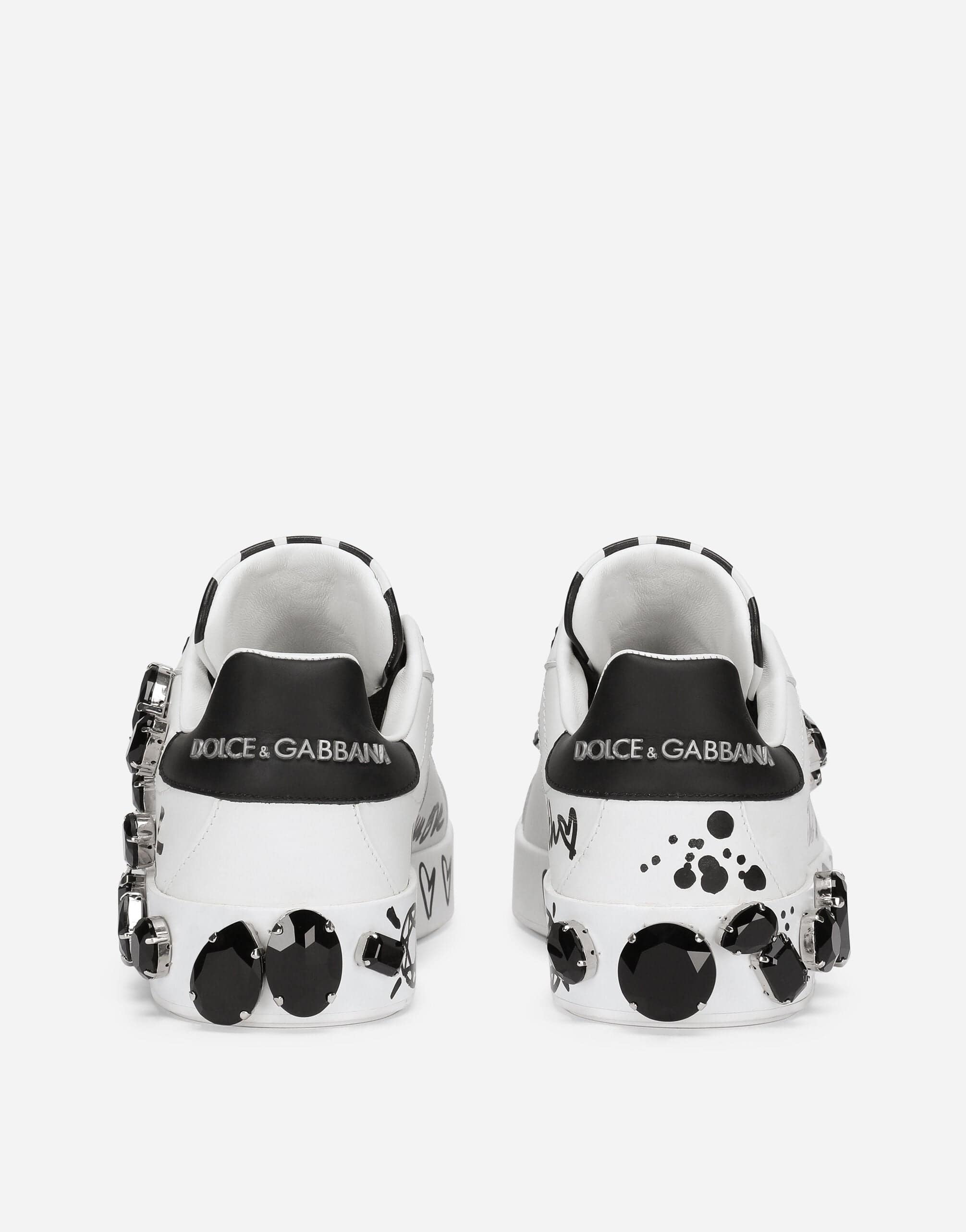 Dolce & Gabbana All-Over Logo Print Embellished Sneakers