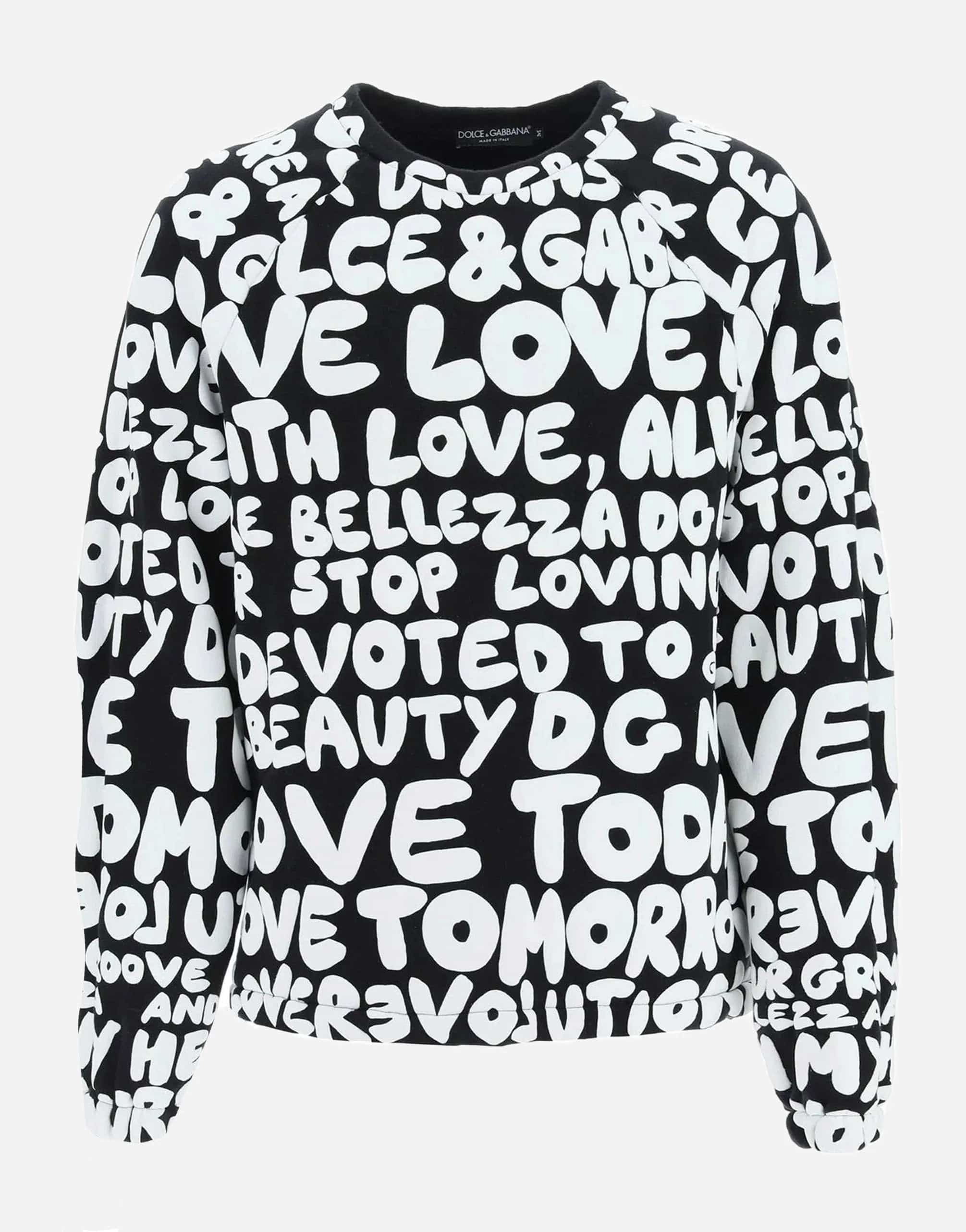 Dolce & Gabbana Allover Logo Print Sweatshirt