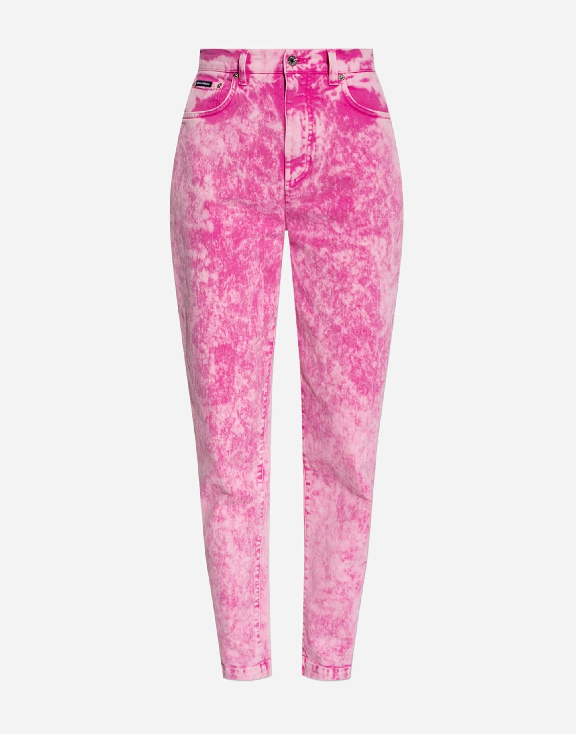 Dolce & Gabbana Amber Marbled Denim Boyfriend Jeans