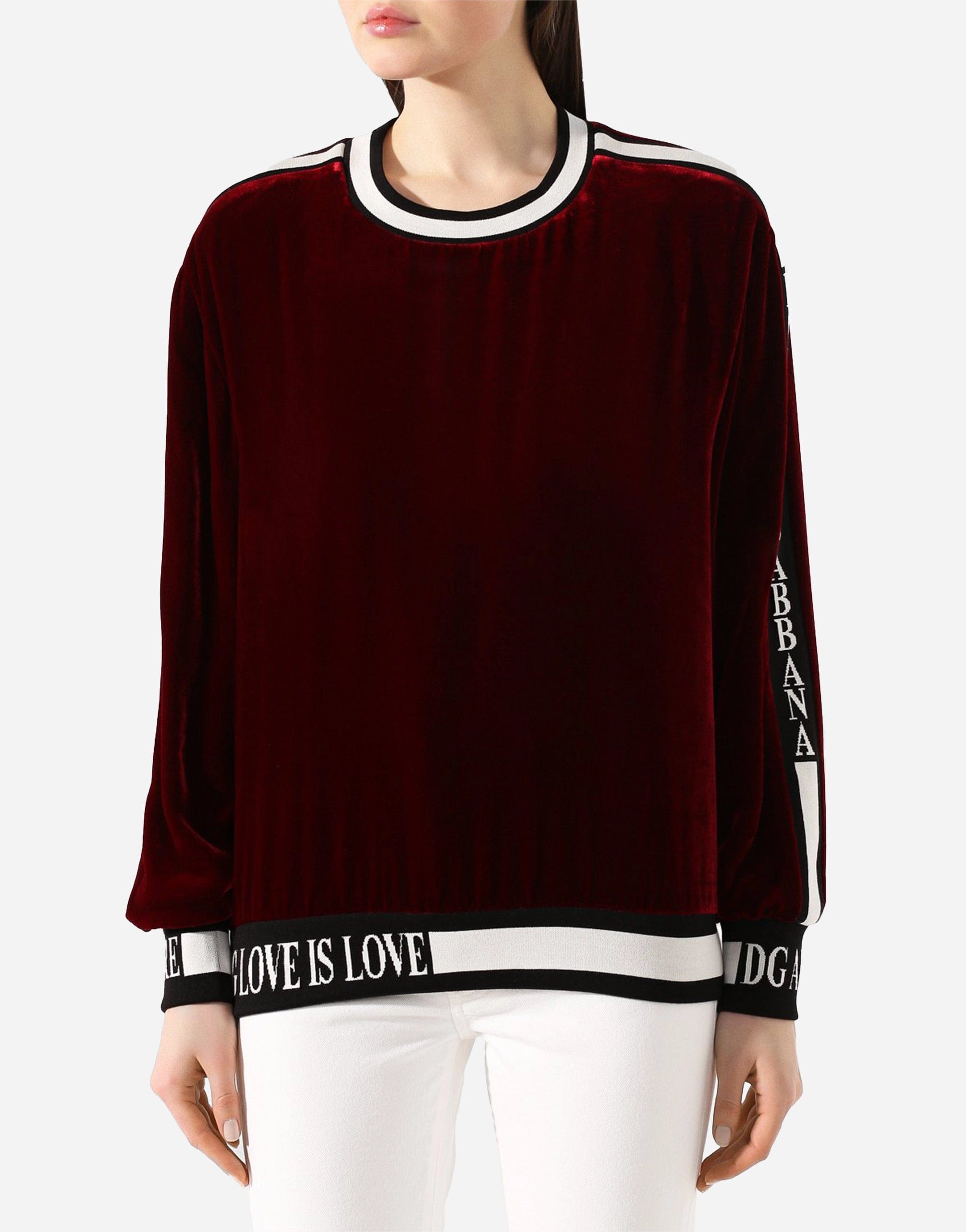 Dolce & Gabbana Amore Velvet Sweatshirt
