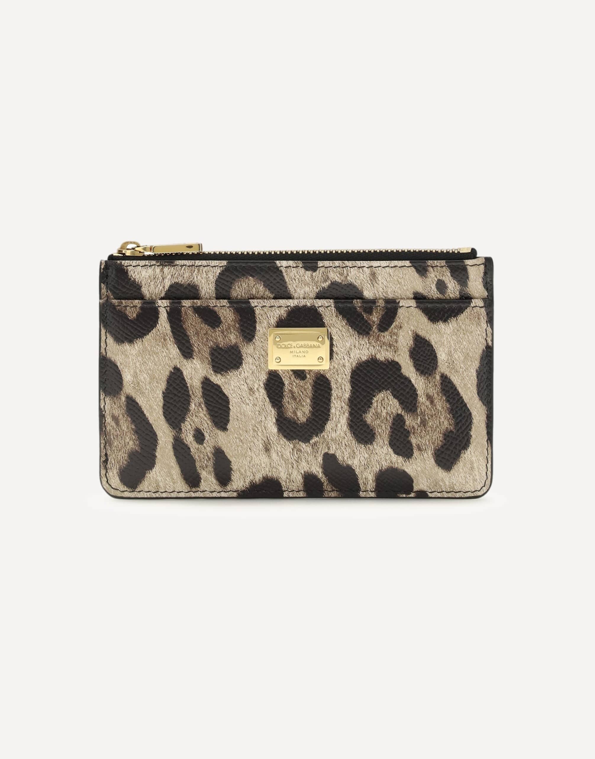 Dolce & Gabbana Animal Print Leather Card Holder