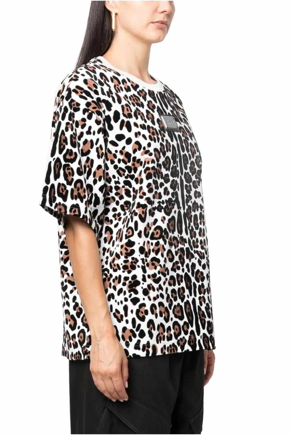Dolce & Gabbana T-shirt met dierenprint en logo-plaatje - alternate view
