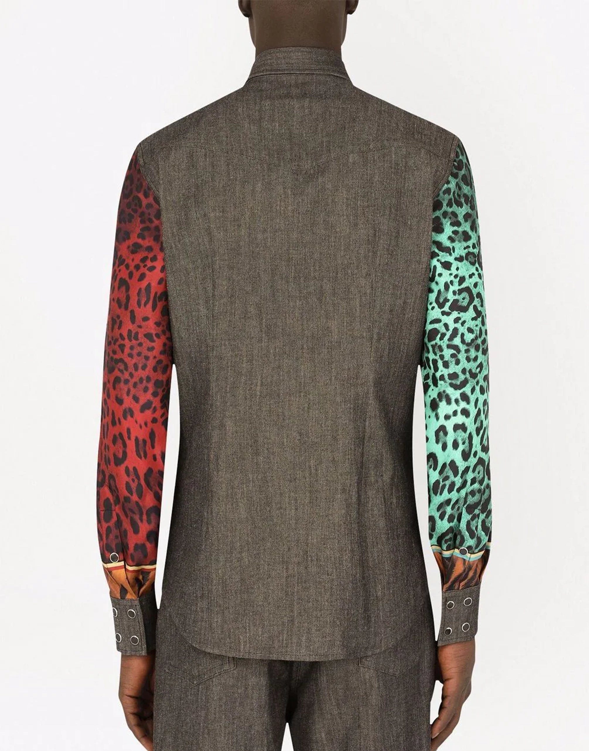 Dolce & Gabbana Animal-Print Long-Sleeve Shirt