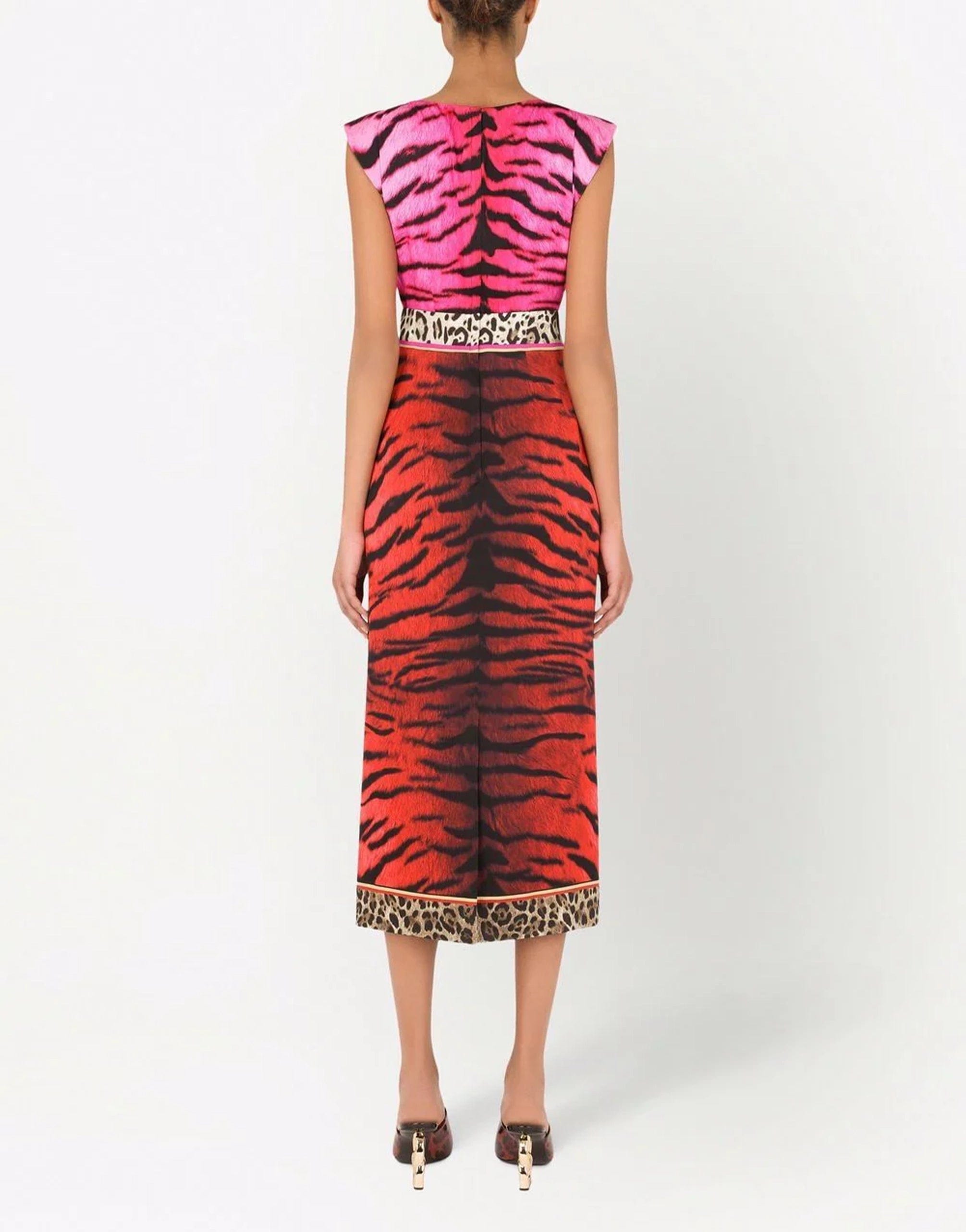 Animal-Print Midi Dress