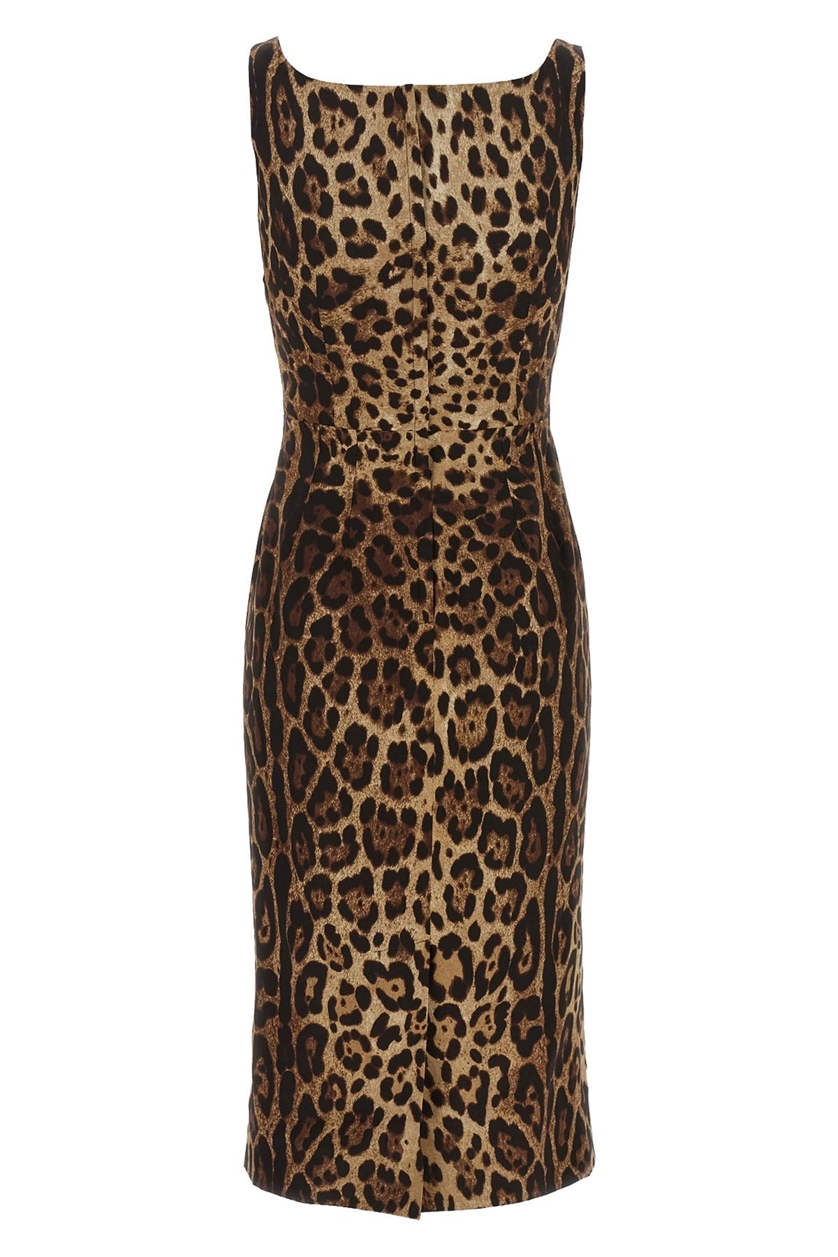 Dolce & Gabbana Animal Print Silk Charmeuse Midi Dress - alternate view