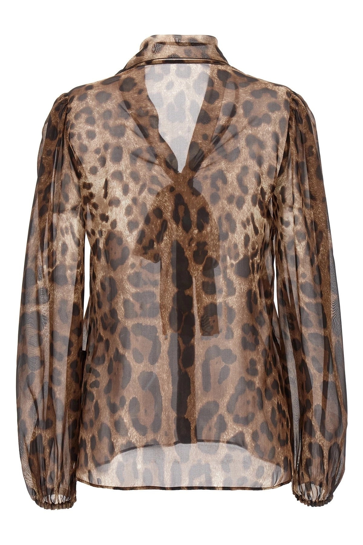 Dolce & Gabbana Animal Print Silk Shirt Blouses