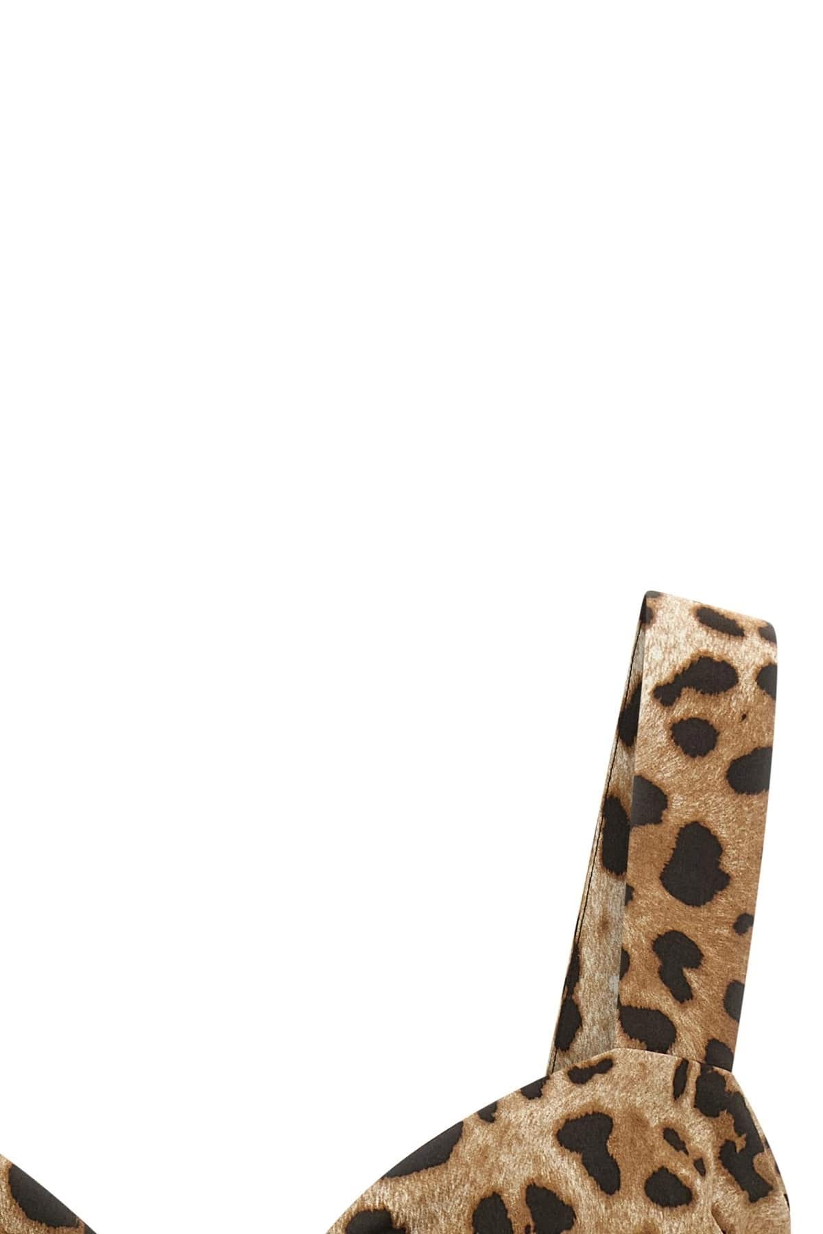Dolce & Gabbana Dolce & Gabbana Animal Print Sweetheart Bow Top