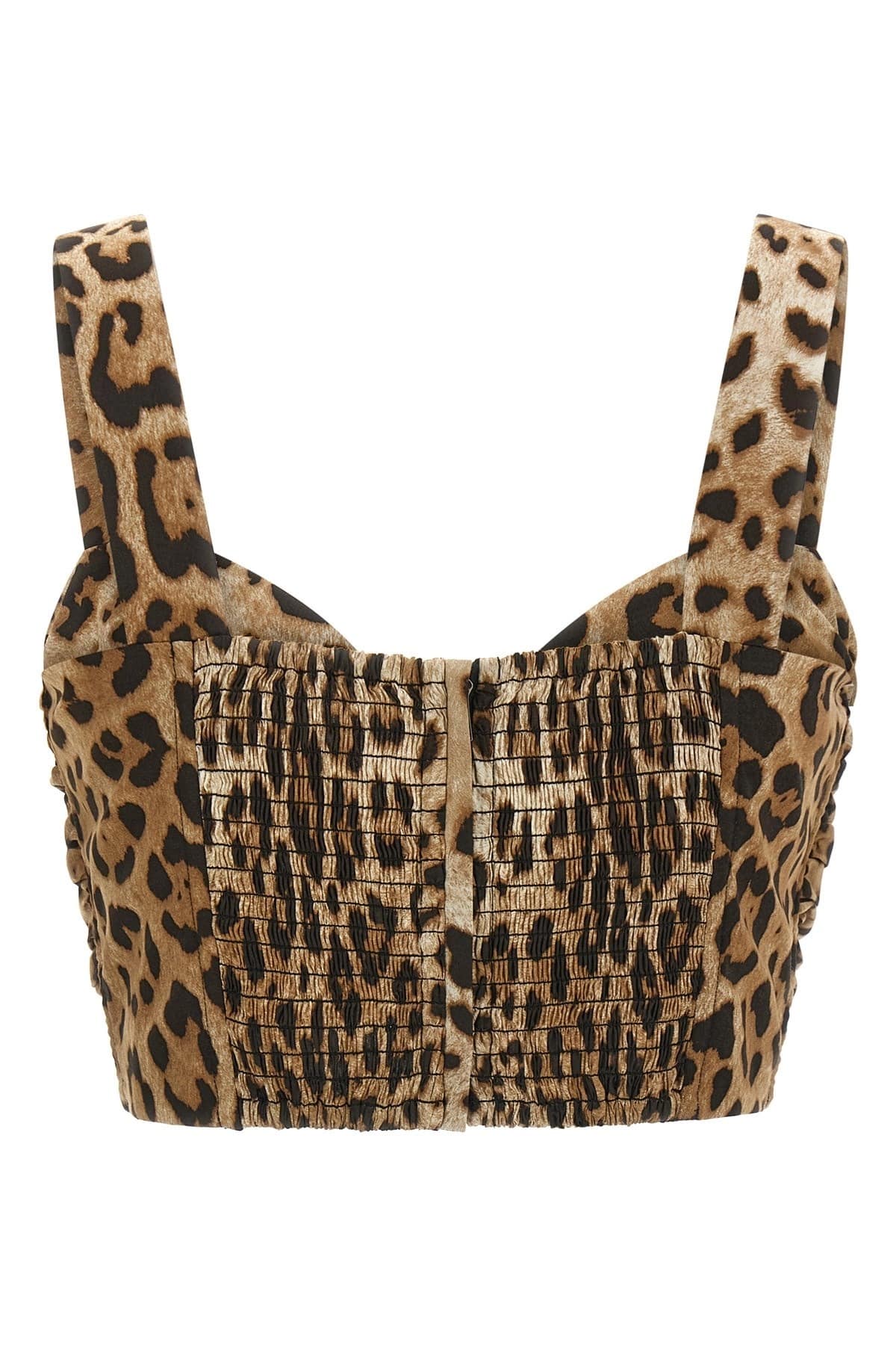Dolce & Gabbana Top met dierenprint en sweetheart-strik - alternate view
