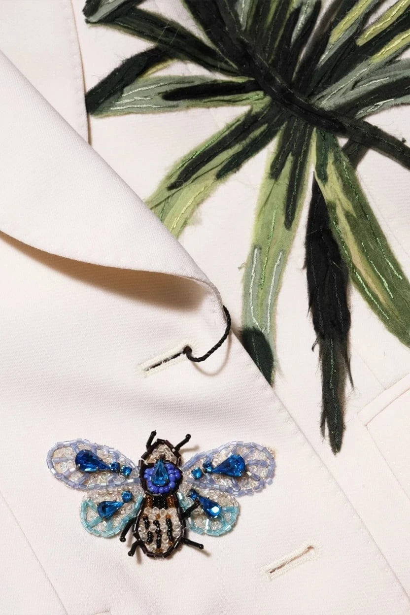 Dolce & Gabbana Banana Leaf Patch Blazer