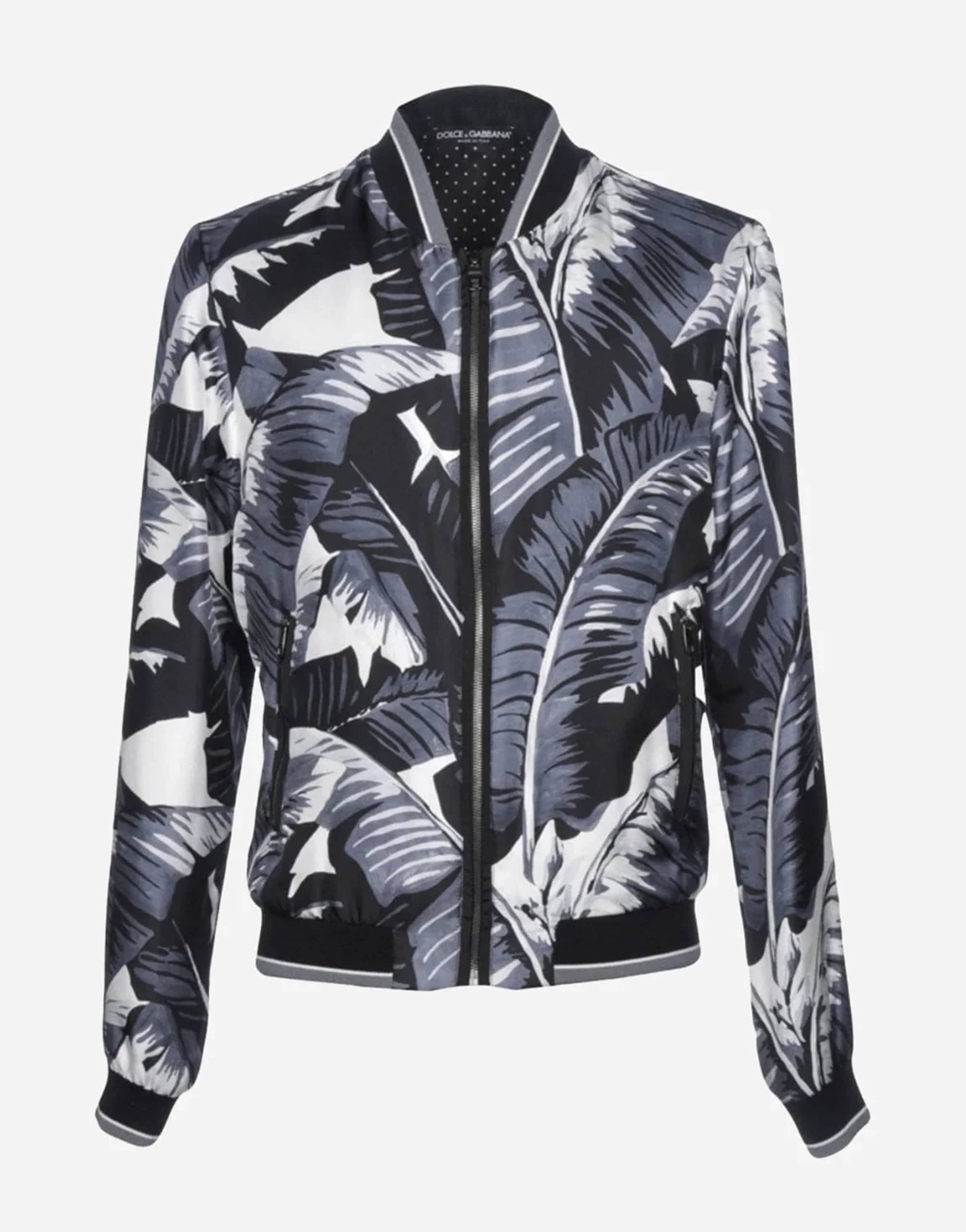 Dolce & Gabbana Banana Leaf Print Bomber Jacket