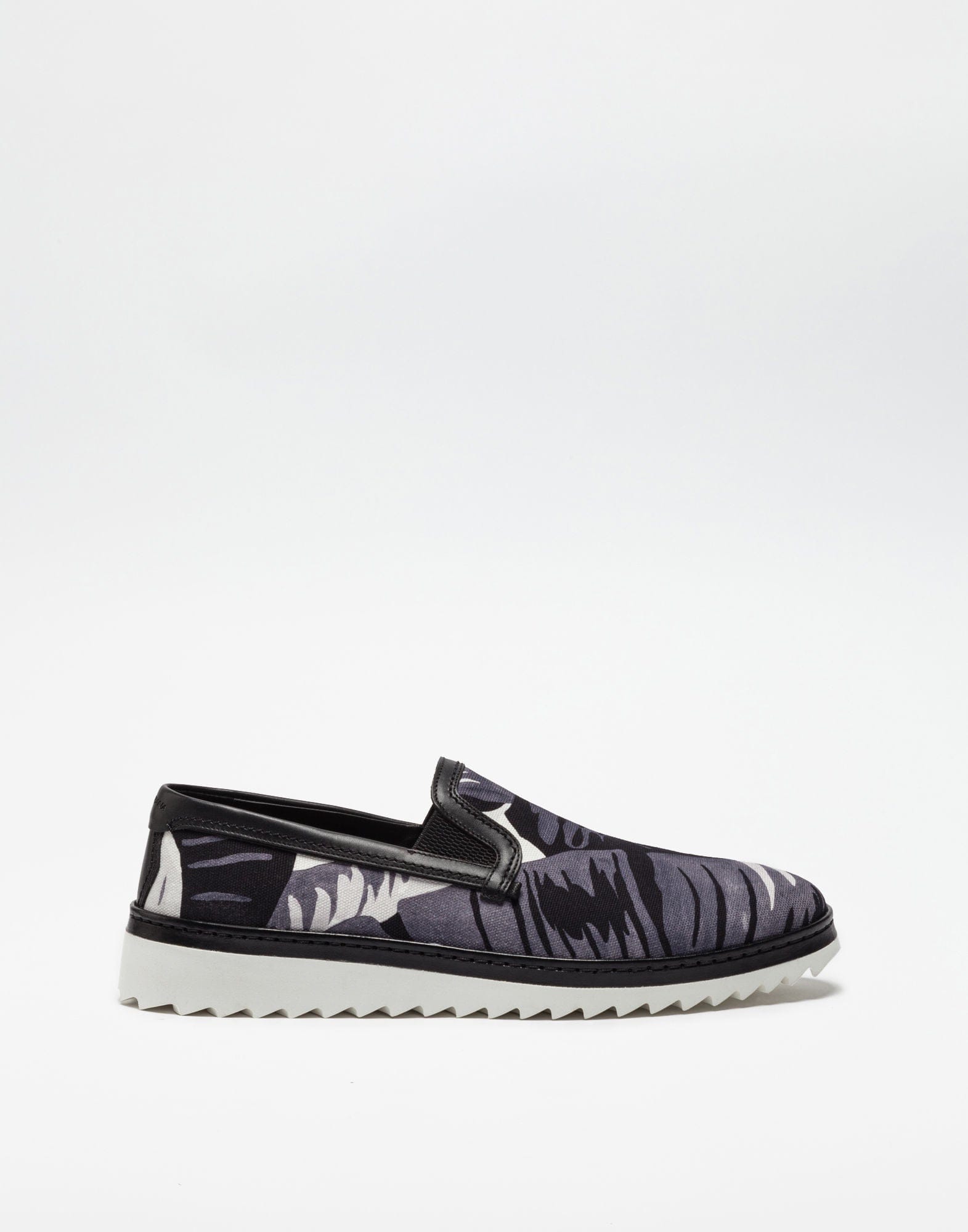 Dolce & Gabbana Banana-Leaf Print Slip-On Canvas Sneakers