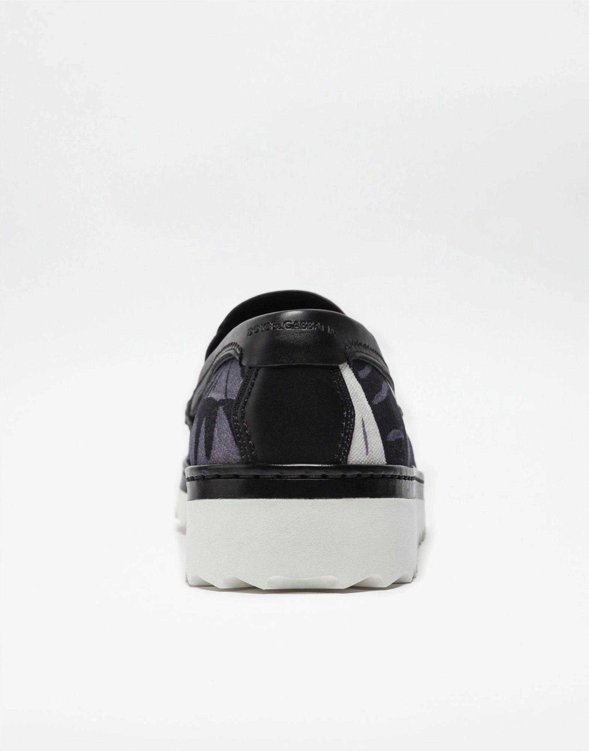 Dolce & Gabbana Banana-Leaf Print Slip-On Canvas Sneakers