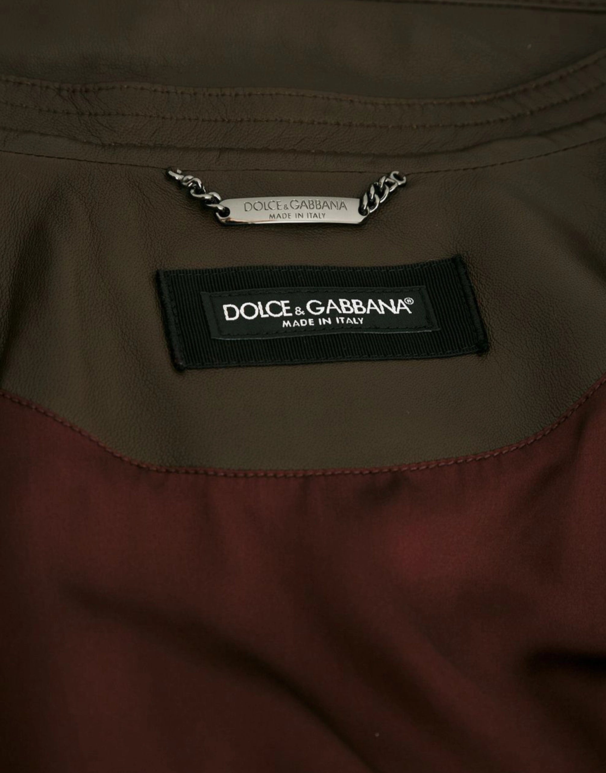Dolce & Gabbana Band Collar Moto Jacket