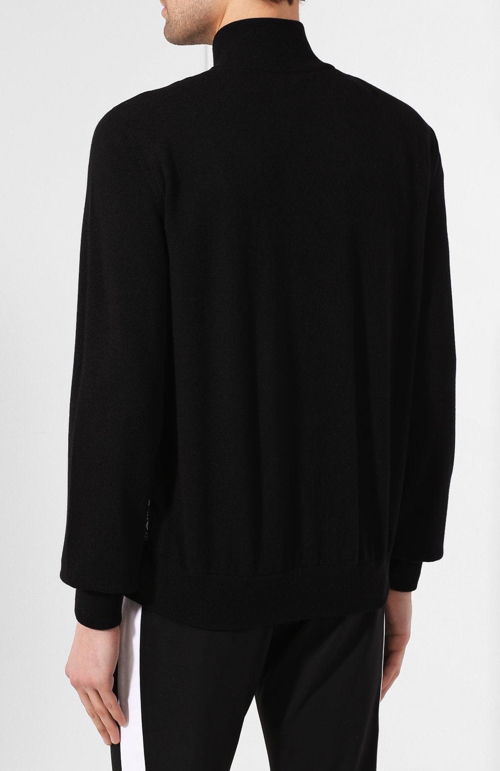 Dolce & Gabbana Bandana-Print Cashmere Zip-Up Sweater