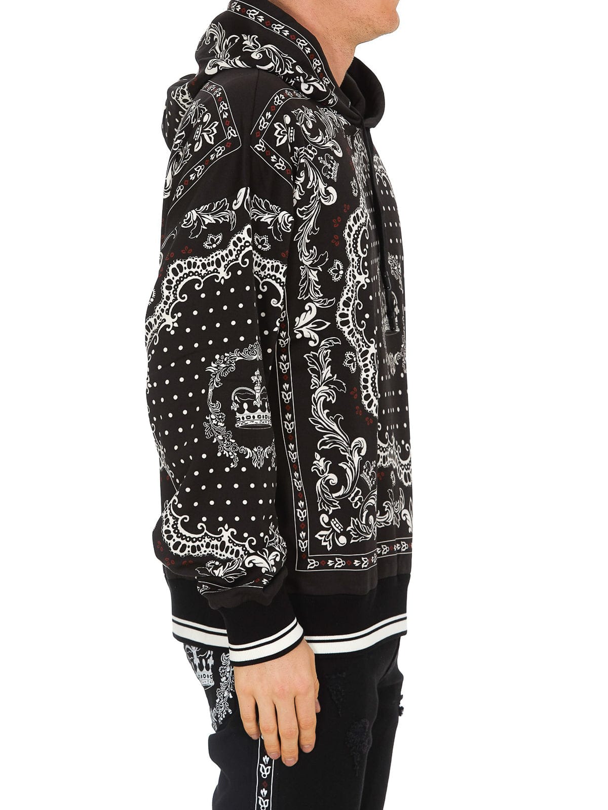 Dolce & Gabbana Bandana Print Cotton Hoodie