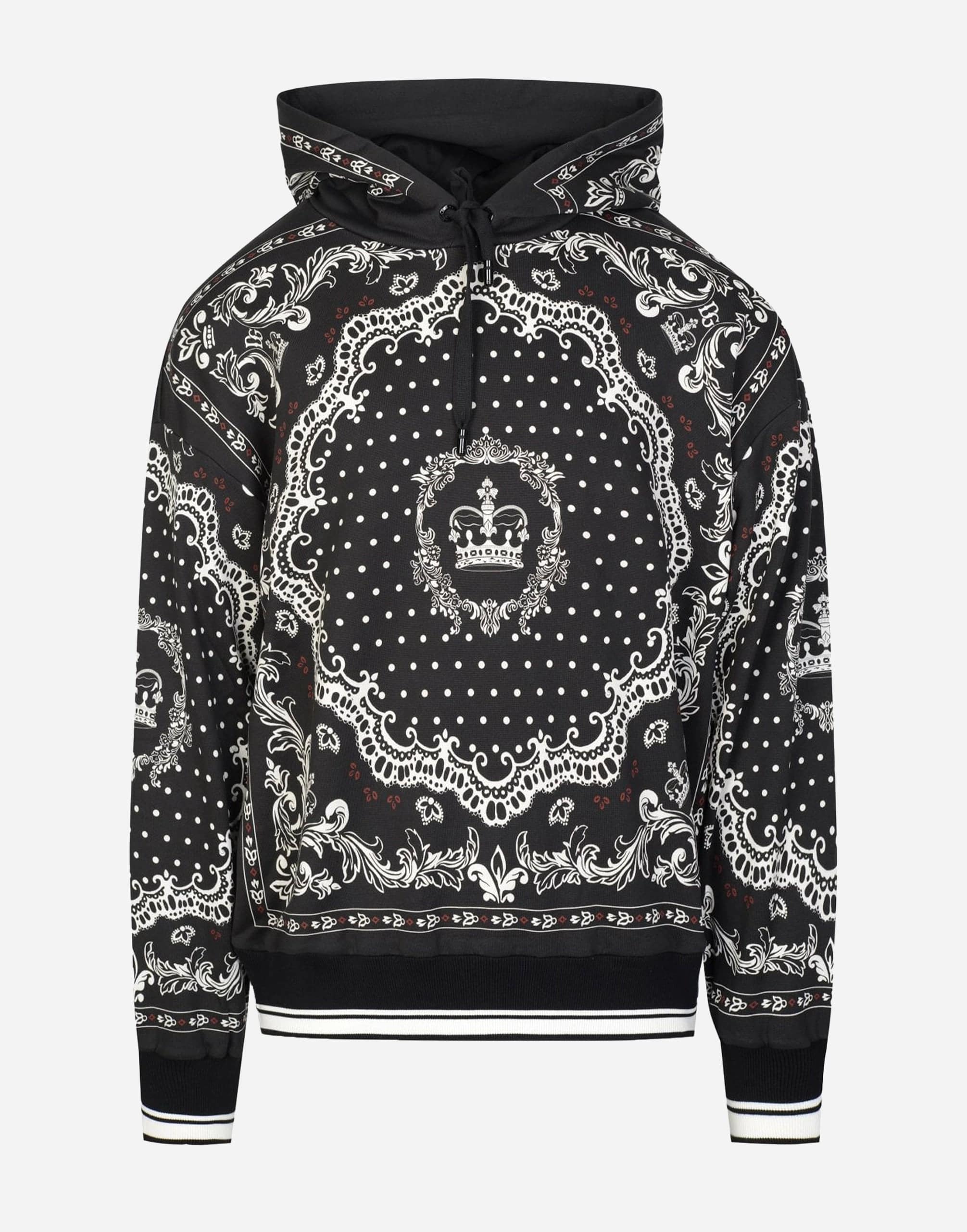 Dolce & Gabbana Bandana Print Cotton Hoodie