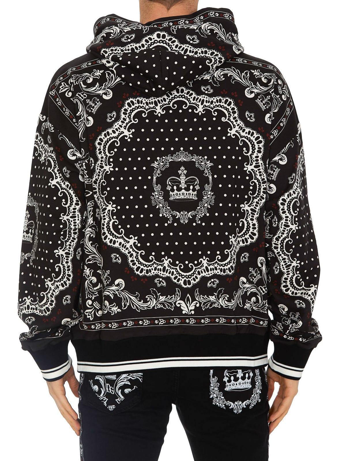 Dolce & Gabbana Bandana Print Cotton Hoodie