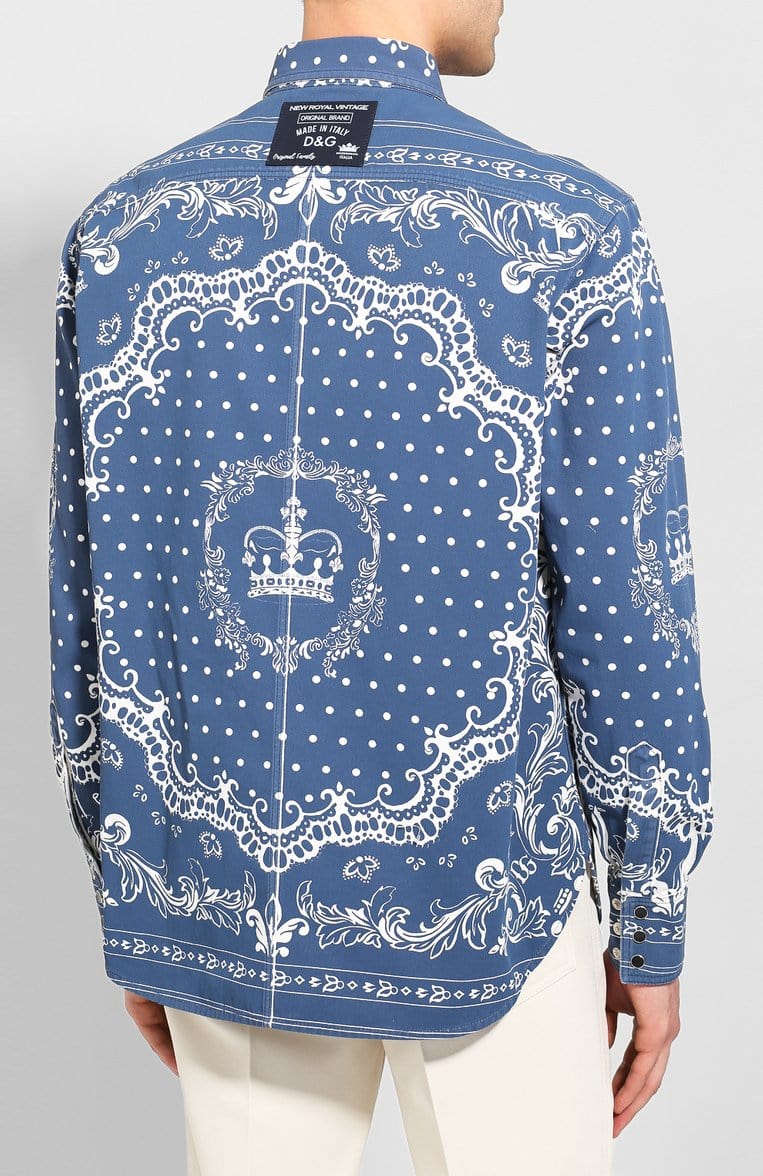 Dolce & Gabbana Bandana Print Cotton Shirt