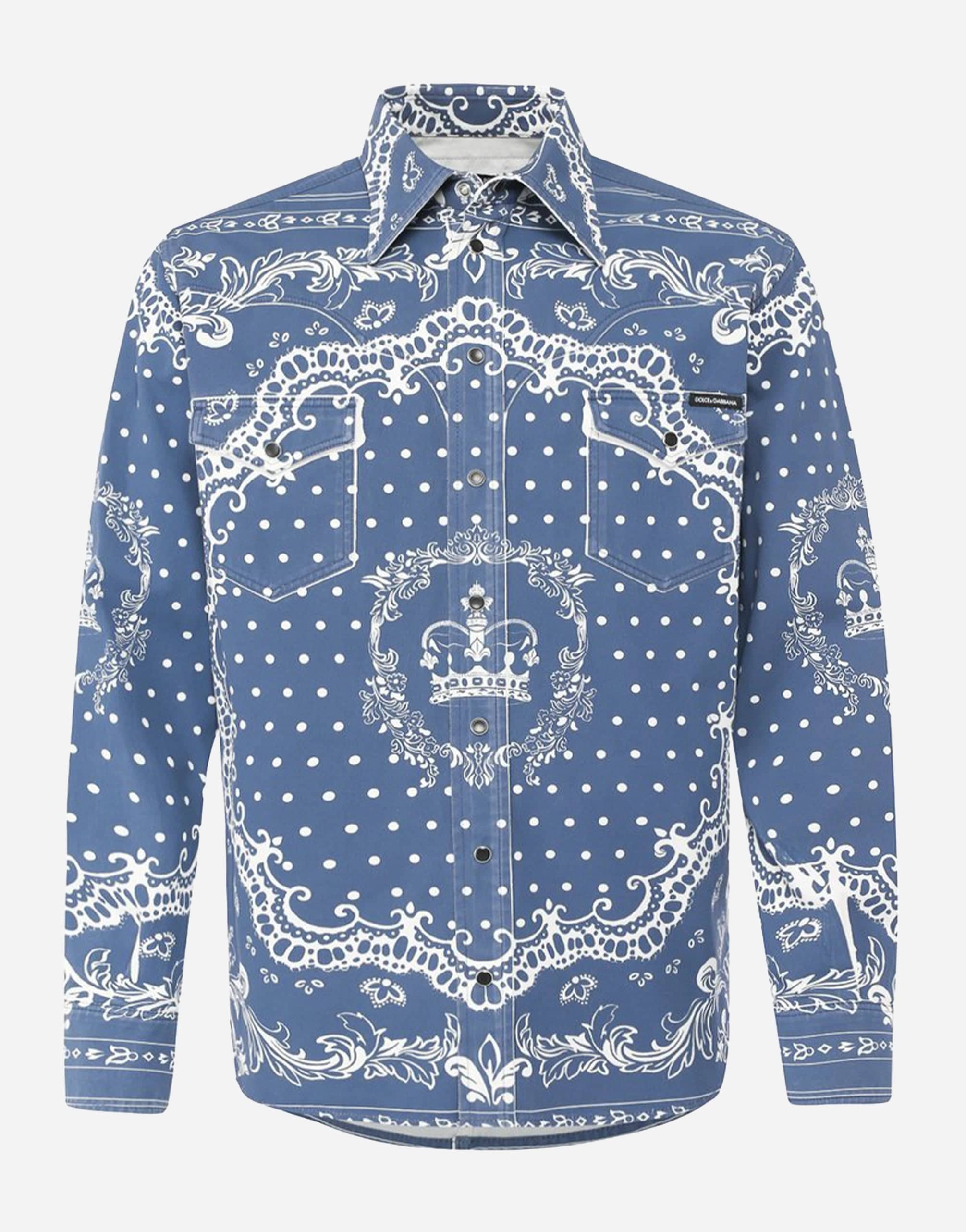 Dolce & Gabbana Bandana Print Cotton Shirt