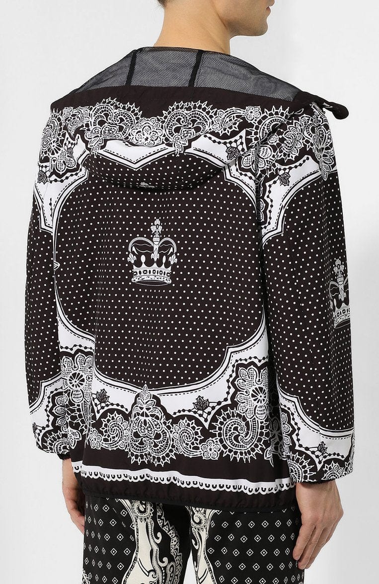 Dolce & Gabbana Bandana Print Hooded Jacket Nylon