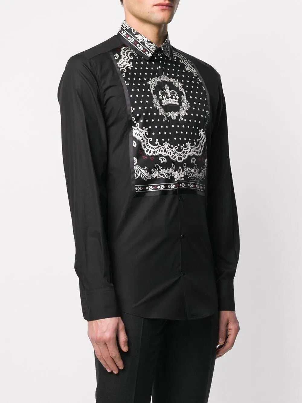Dolce & Gabbana Bandana-Print Poplin Shirt