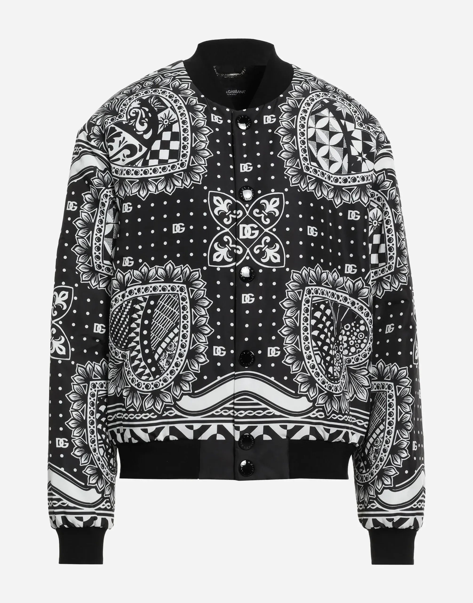 Dolce & Gabbana Bandana Printed Bomber Jacket