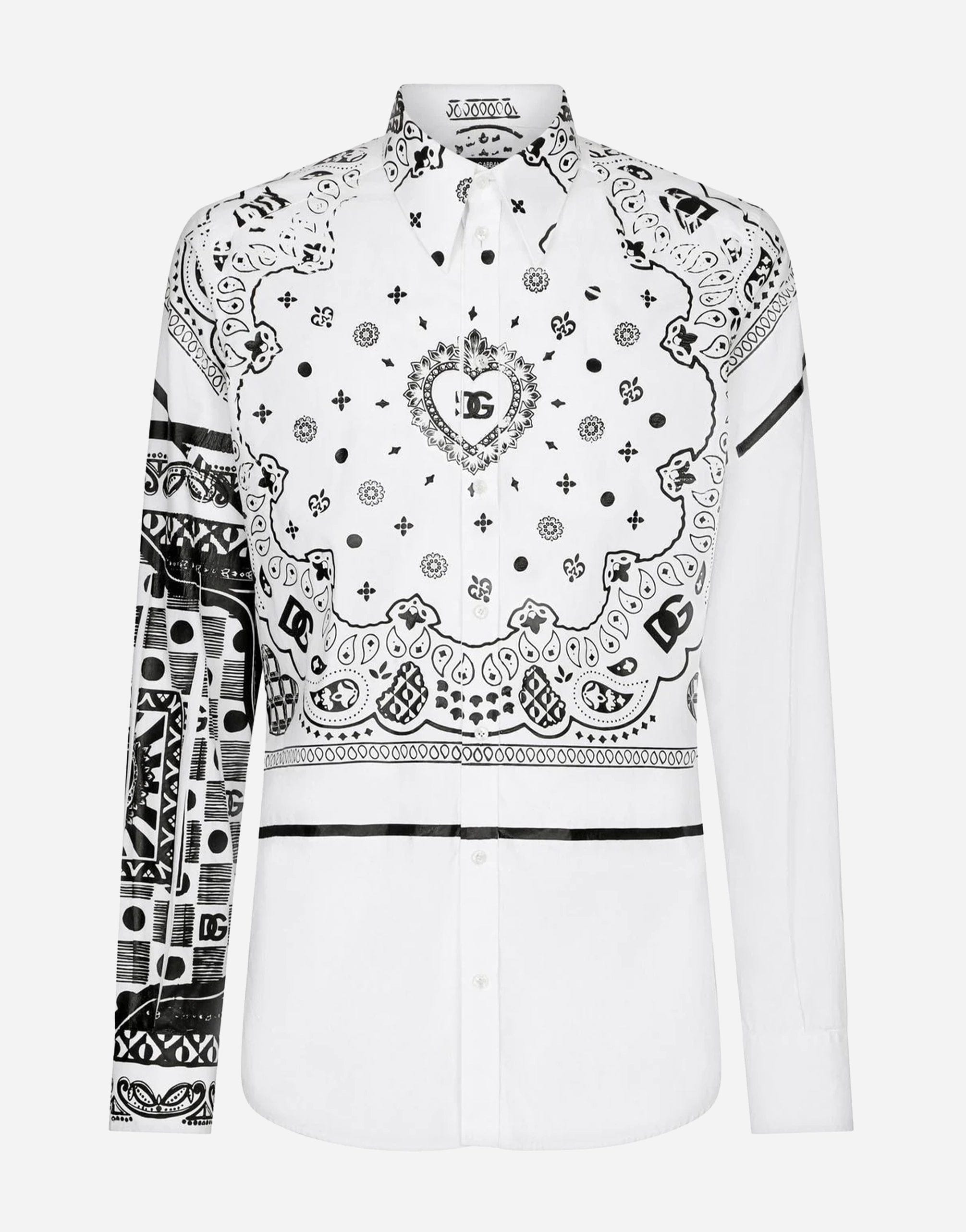 Dolce & Gabbana Bandana-Printed Long-Sleeved Shirt