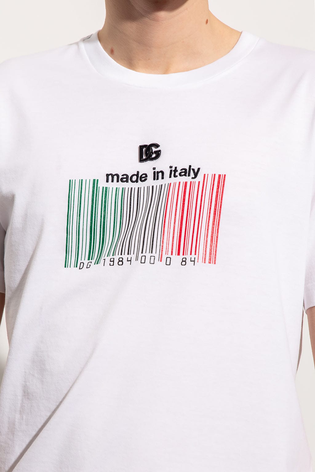 Dolce & Gabbana Barcode DG Logo Cotton T-Shirt