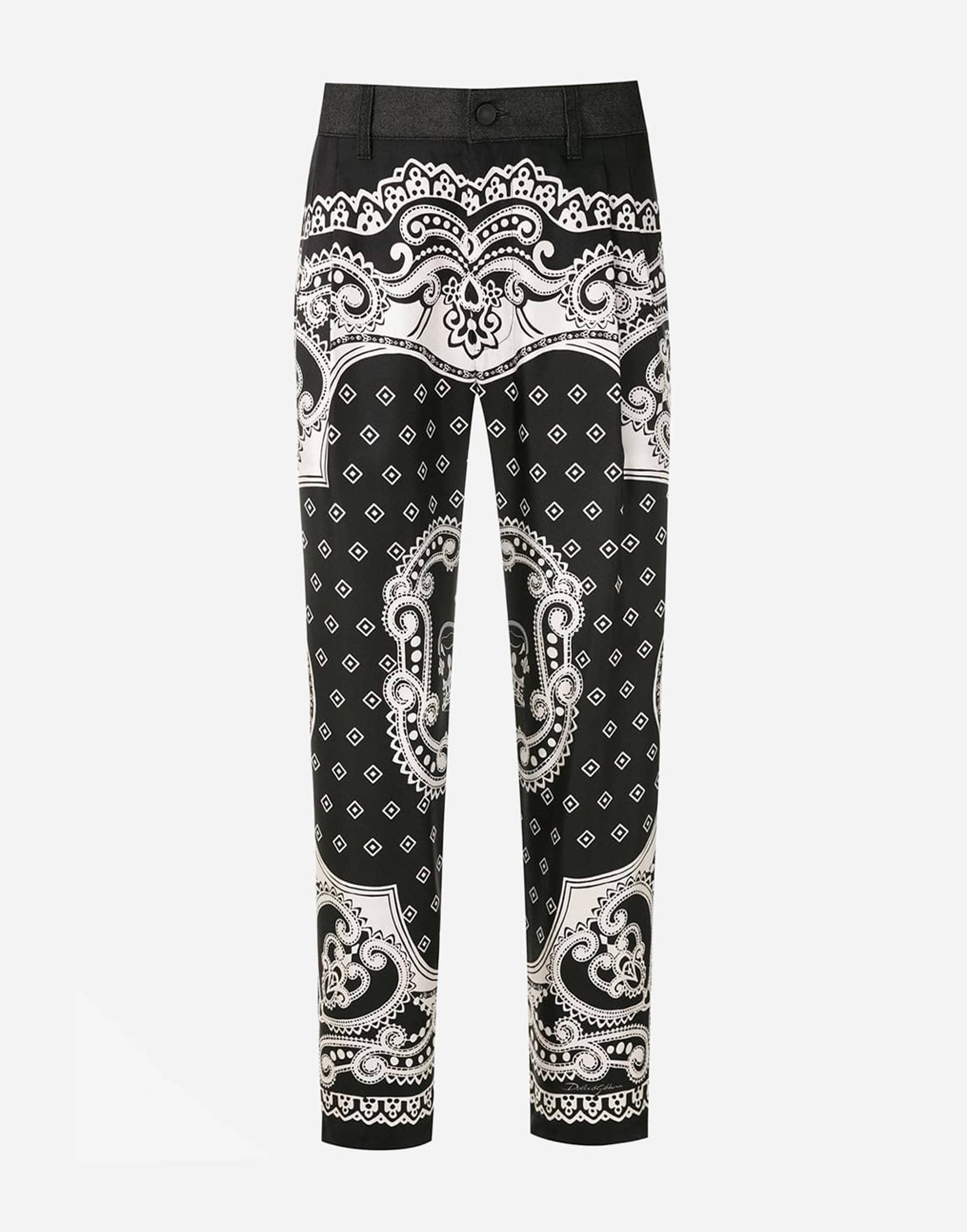 Dolce & Gabbana Baroque-Print Cropped Pants