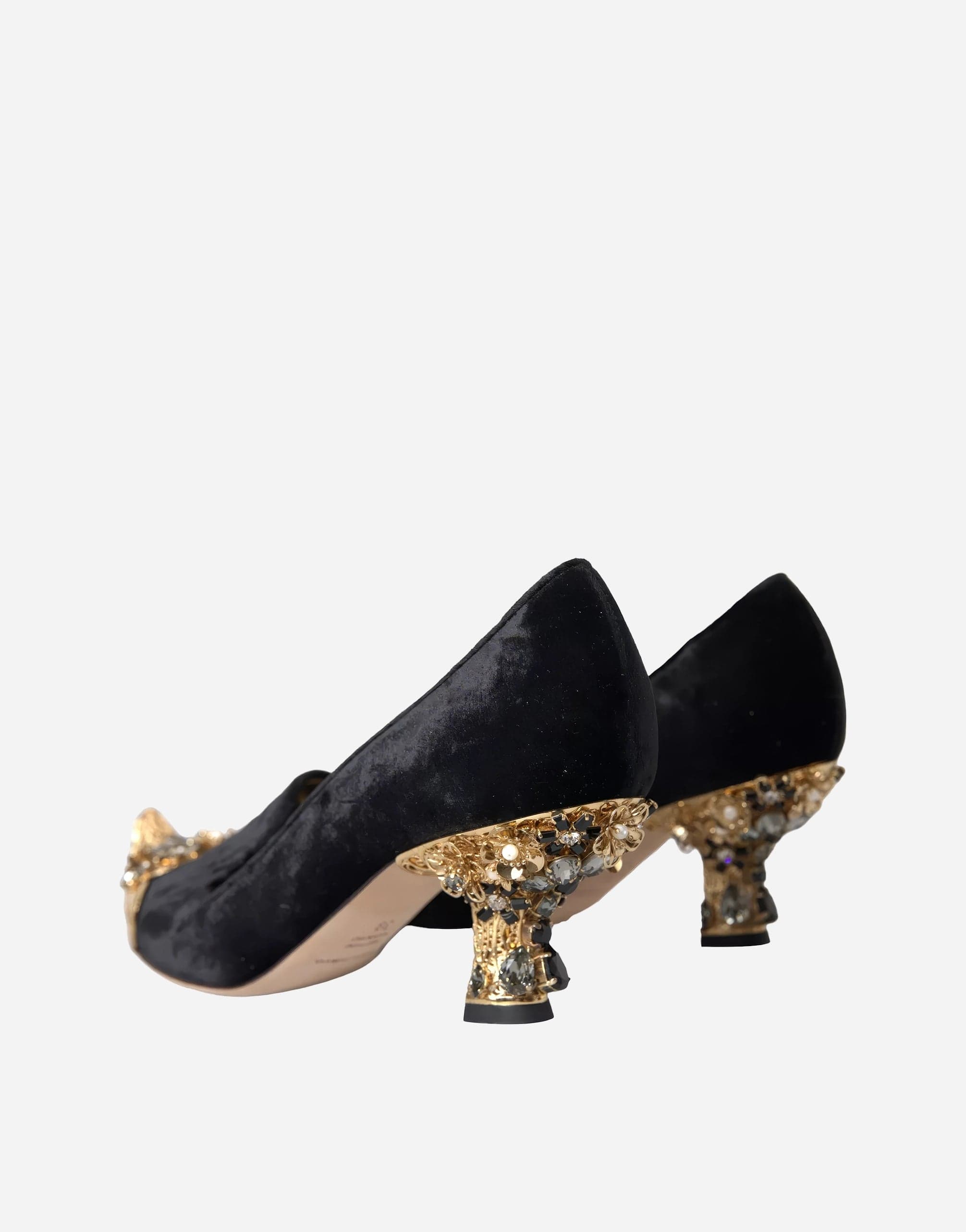 Dolce & Gabbana Baroque Velvet Pumps