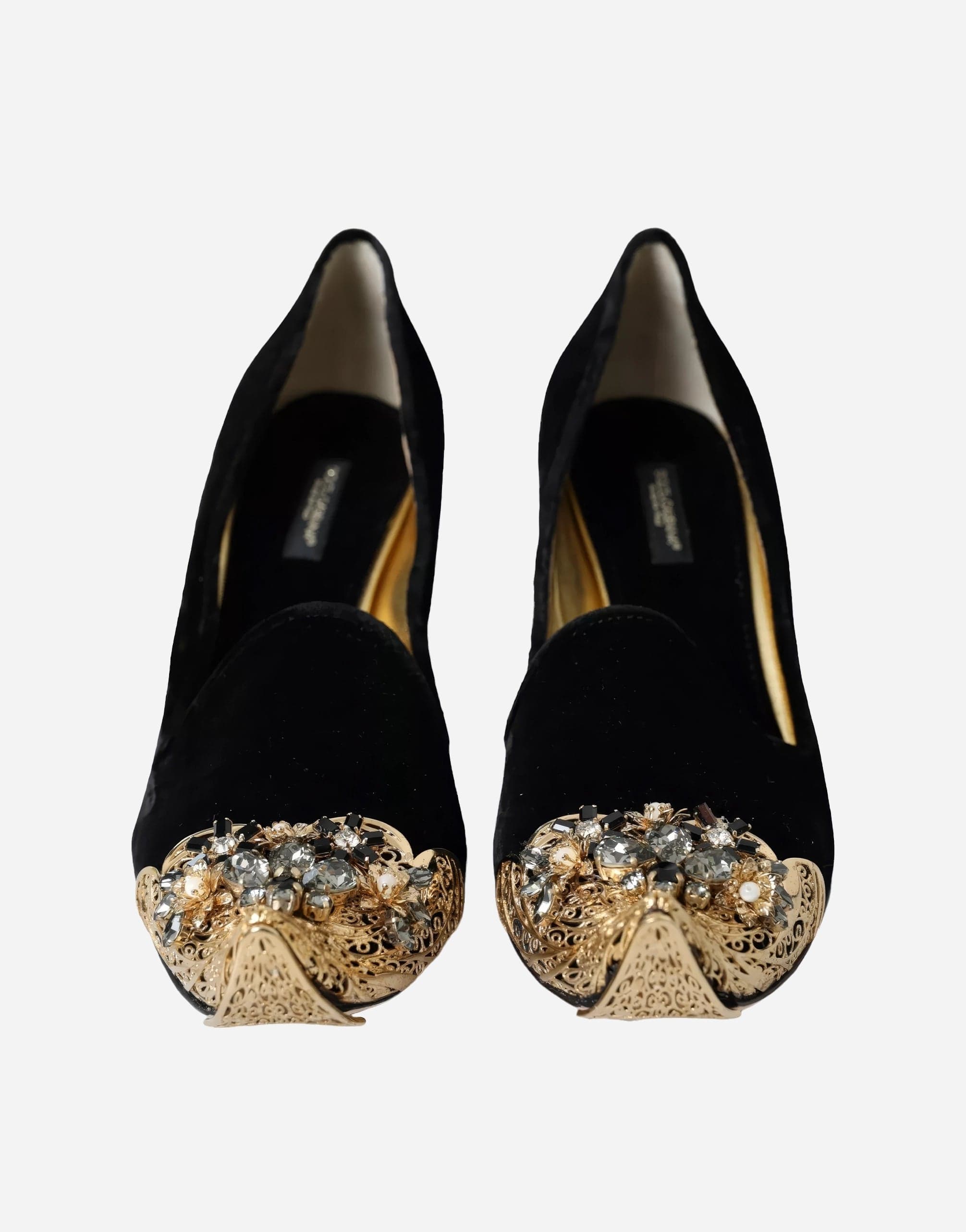 Dolce & Gabbana Baroque Velvet Pumps