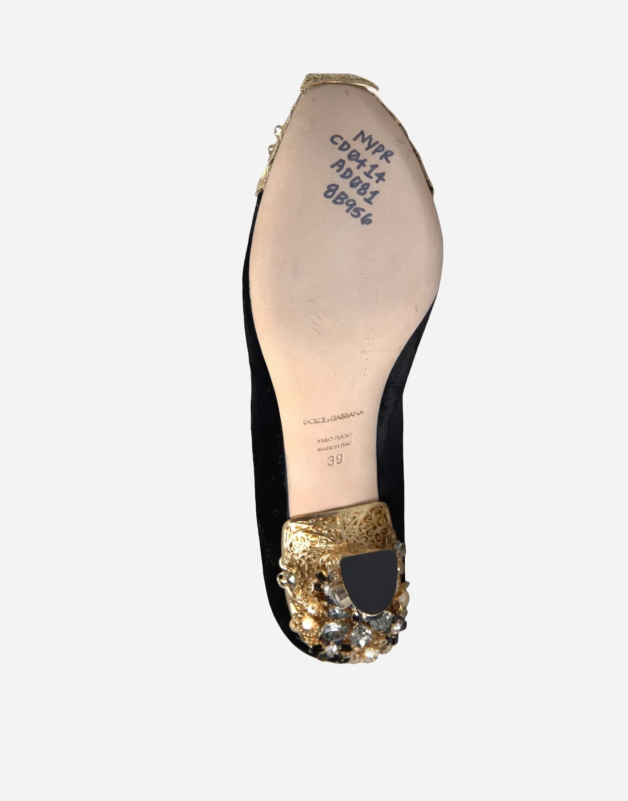 Dolce & Gabbana Baroque Velvet Pumps