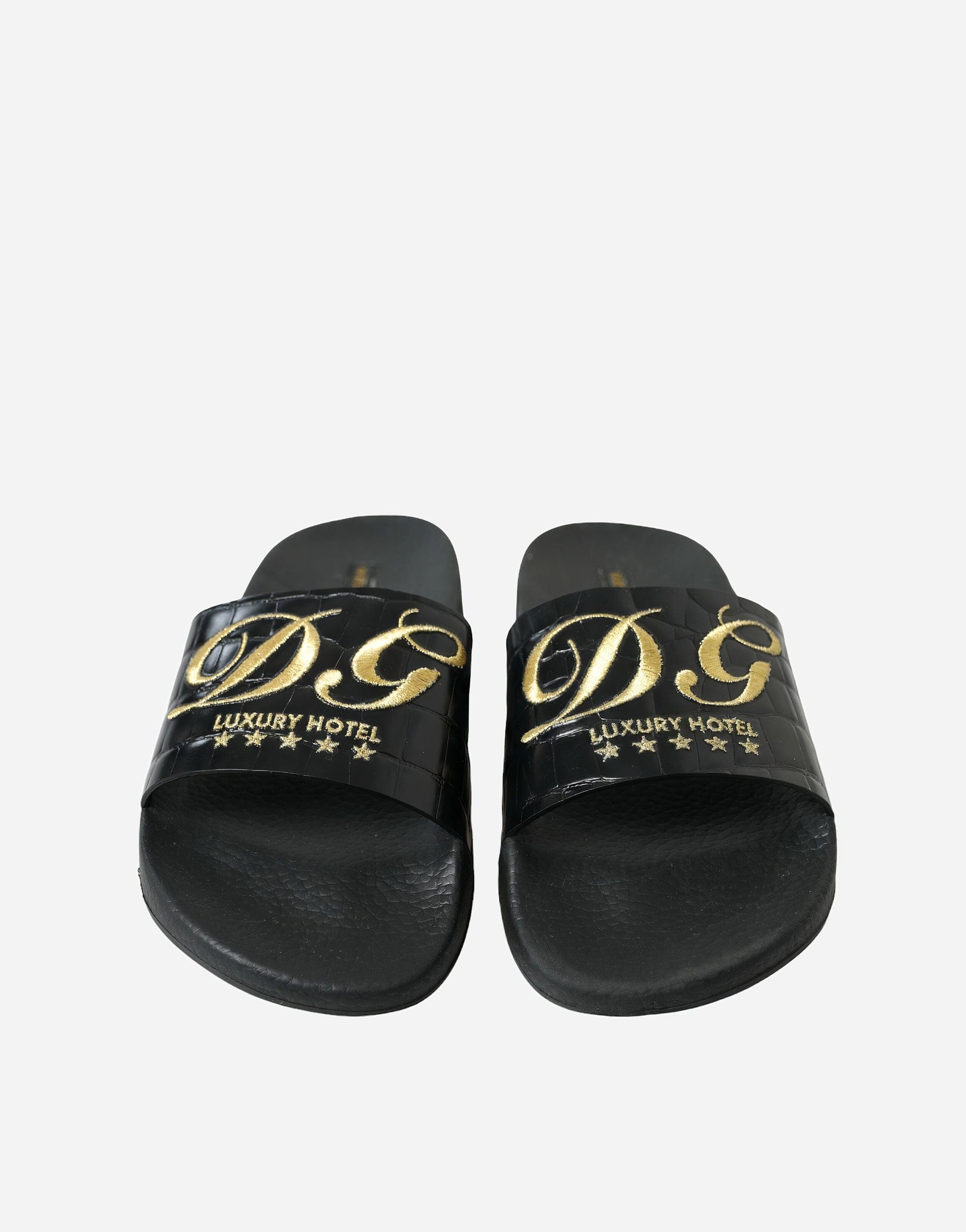 Dolce & Gabbana Beachwear Slide With Embroidered DG
