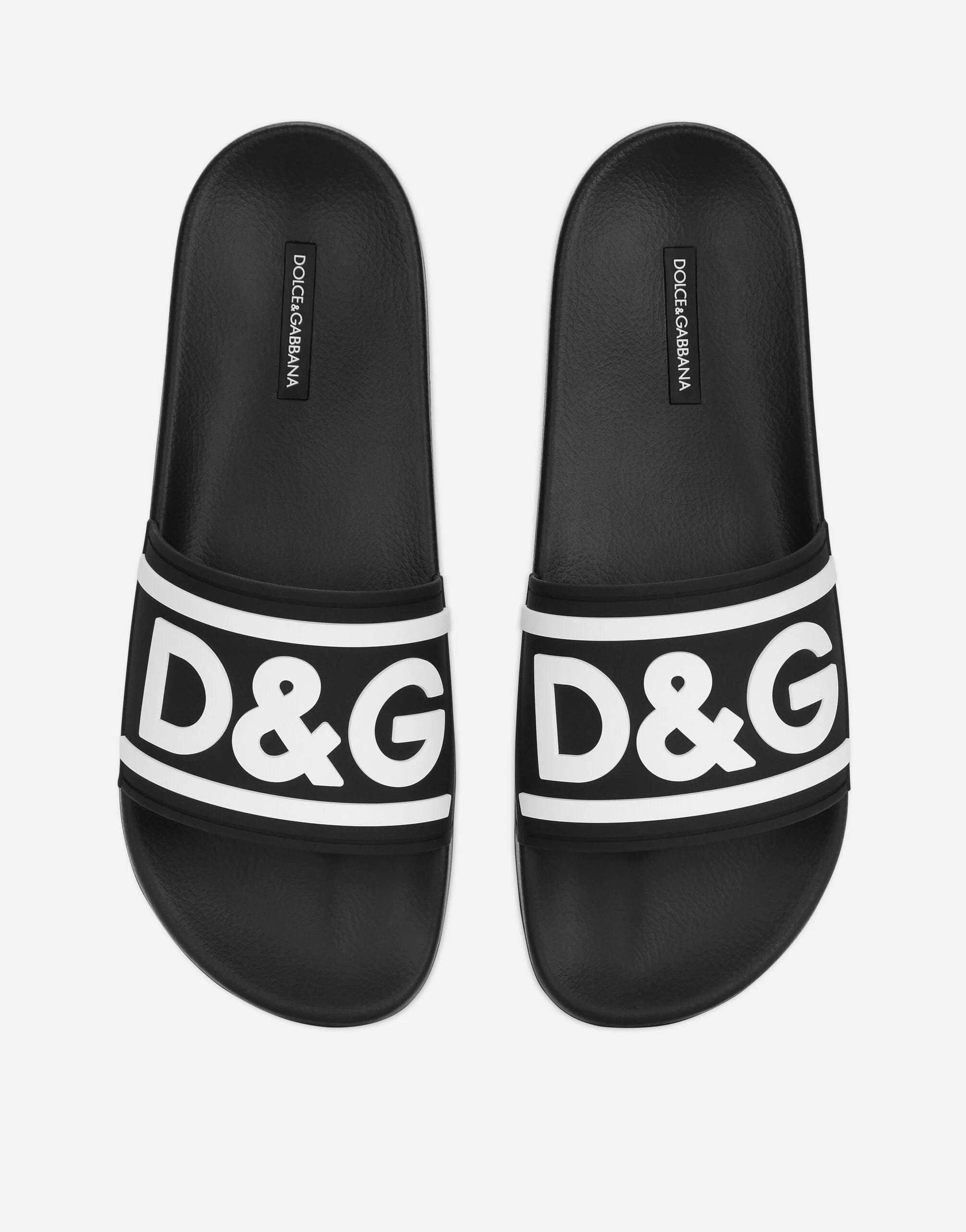 Dolce & Gabbana Beachwear Sliders With DG Logo