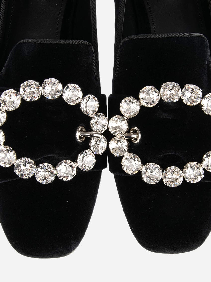 Black leather pearls studs discount moccasins by dolce & gabbana