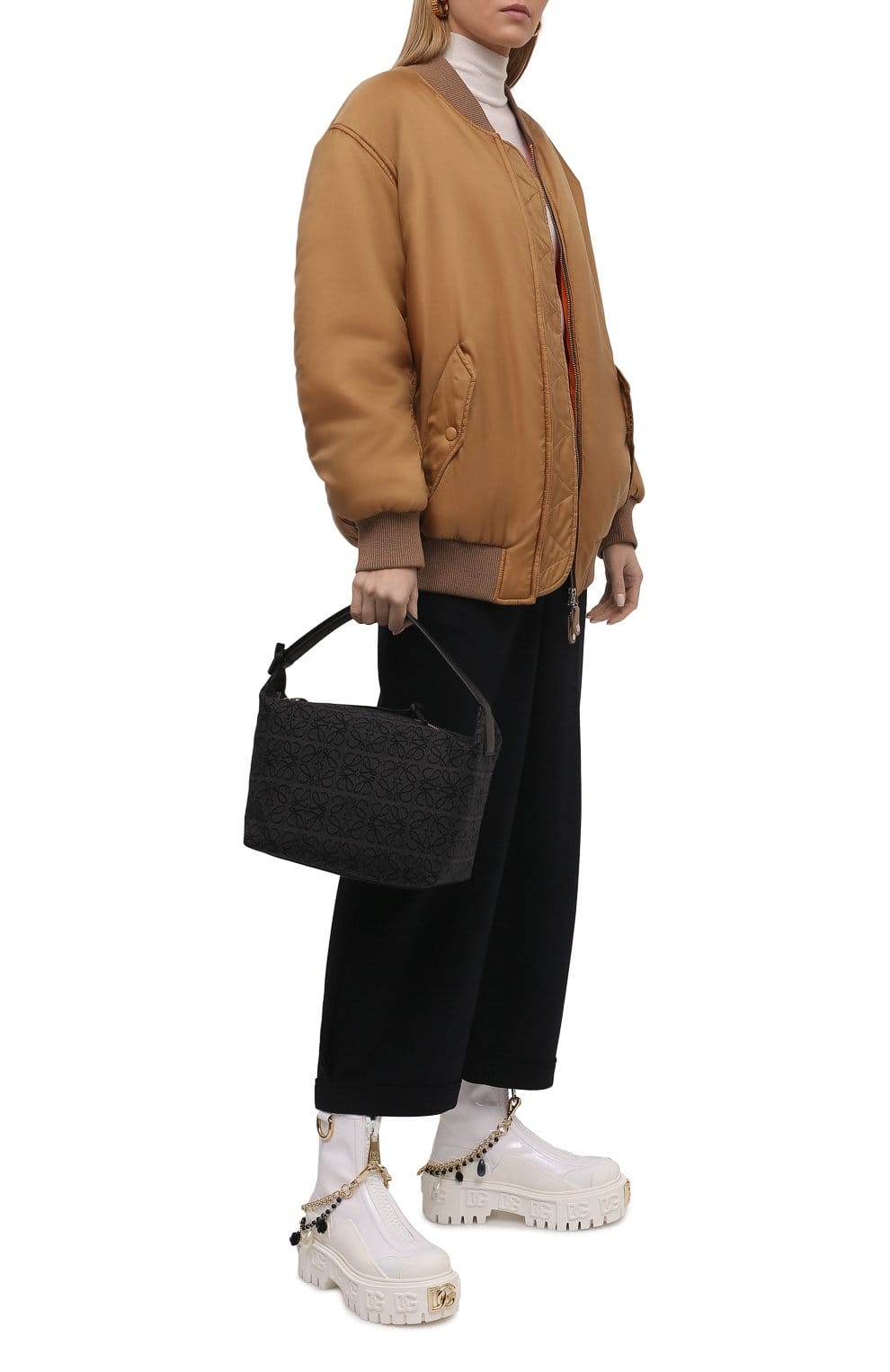 Dolce & Gabbana Bejeweled Chain DG Logo Ankle Boots