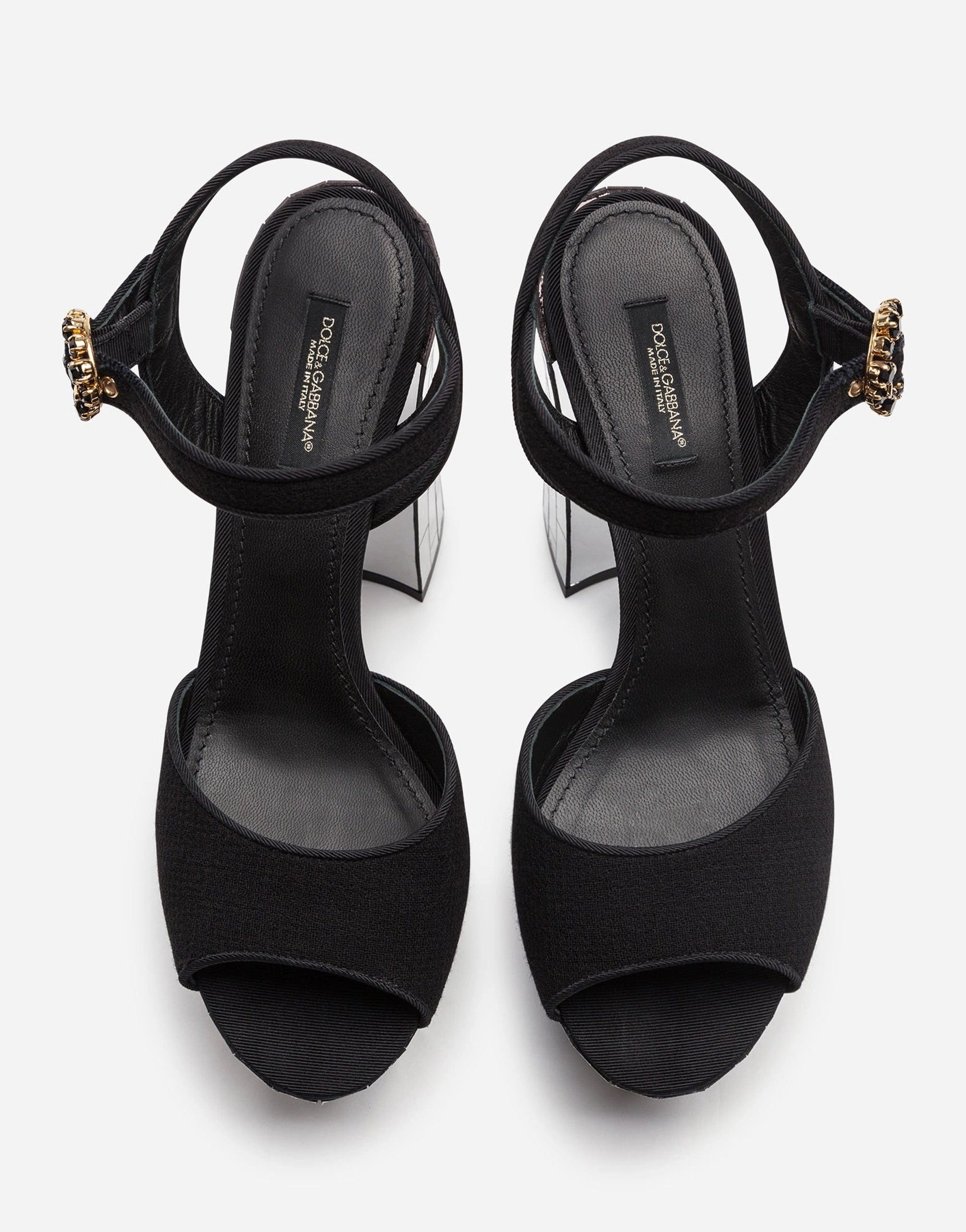 Dolce & Gabbana Bellucci Buckled Mirror Platform Sandals