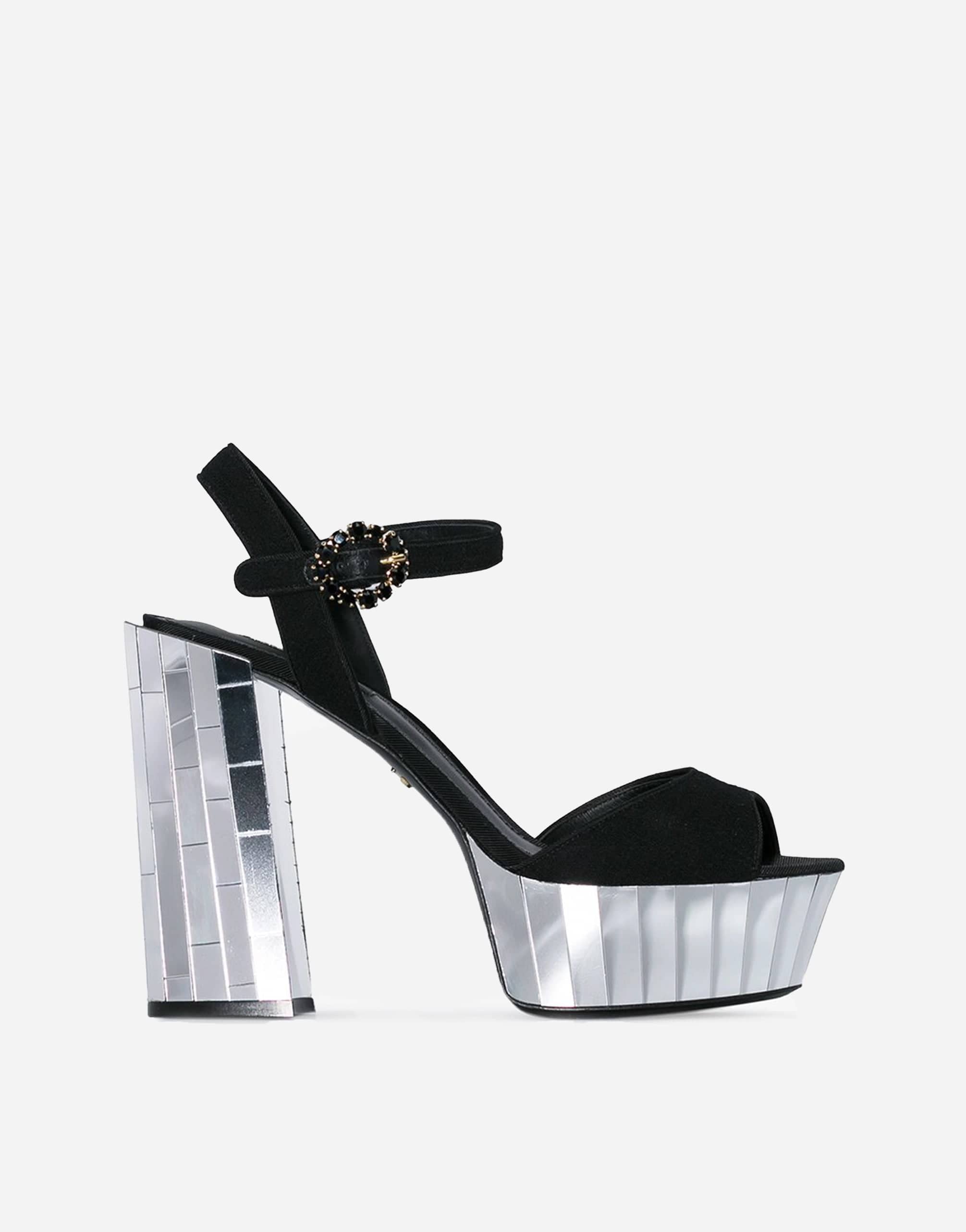 Dolce & Gabbana Bellucci Buckled Mirror Platform Sandals