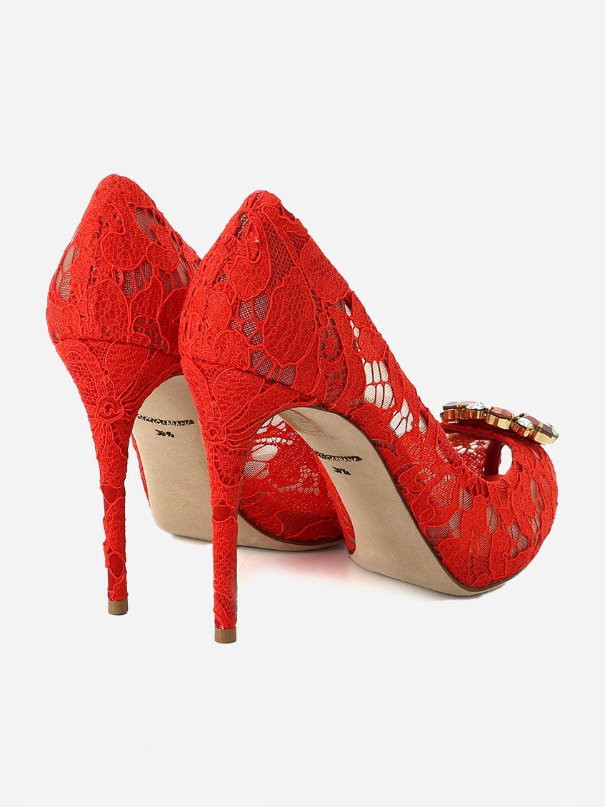 Dolce Gabbana Bellucci Lace 90 Pumps Sendegaro