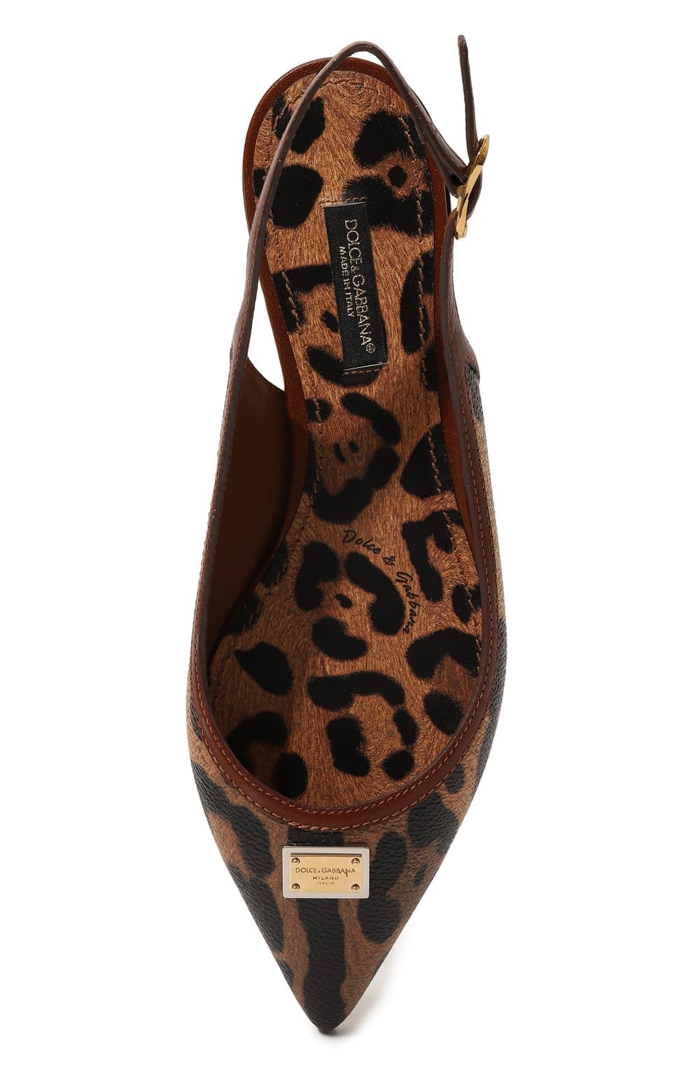 Dolce & Gabbana Bellucci Leopard-Print Slingbacks