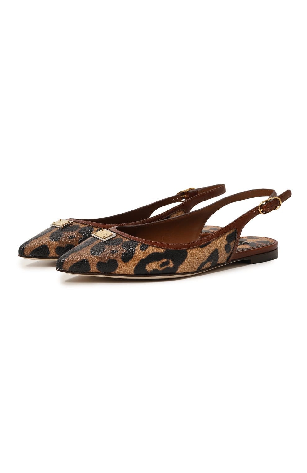 Dolce & Gabbana Bellucci Leopard-Print Slingbacks