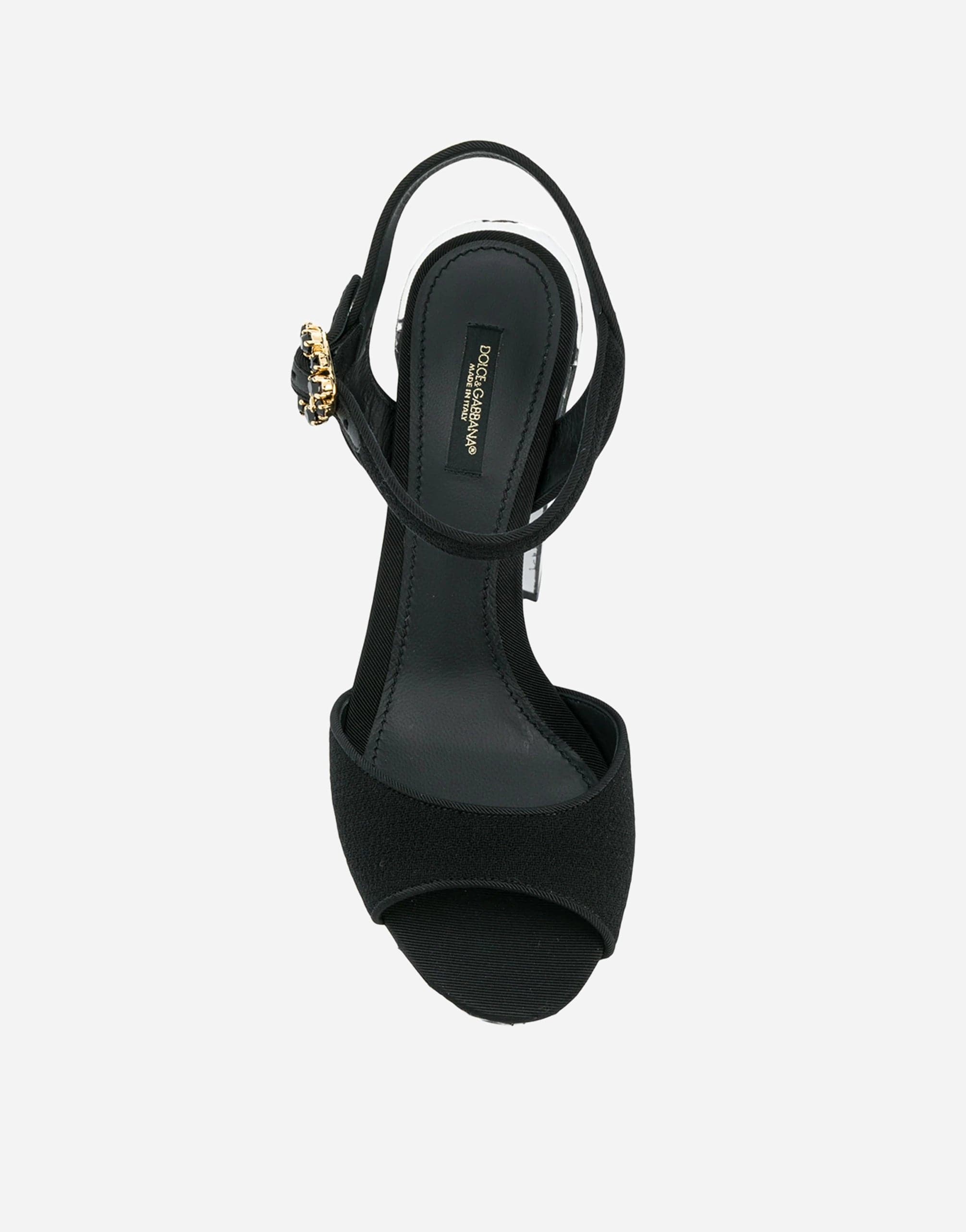 Dolce & Gabbana Belluci 120 Mirror Platform Suede Sandals