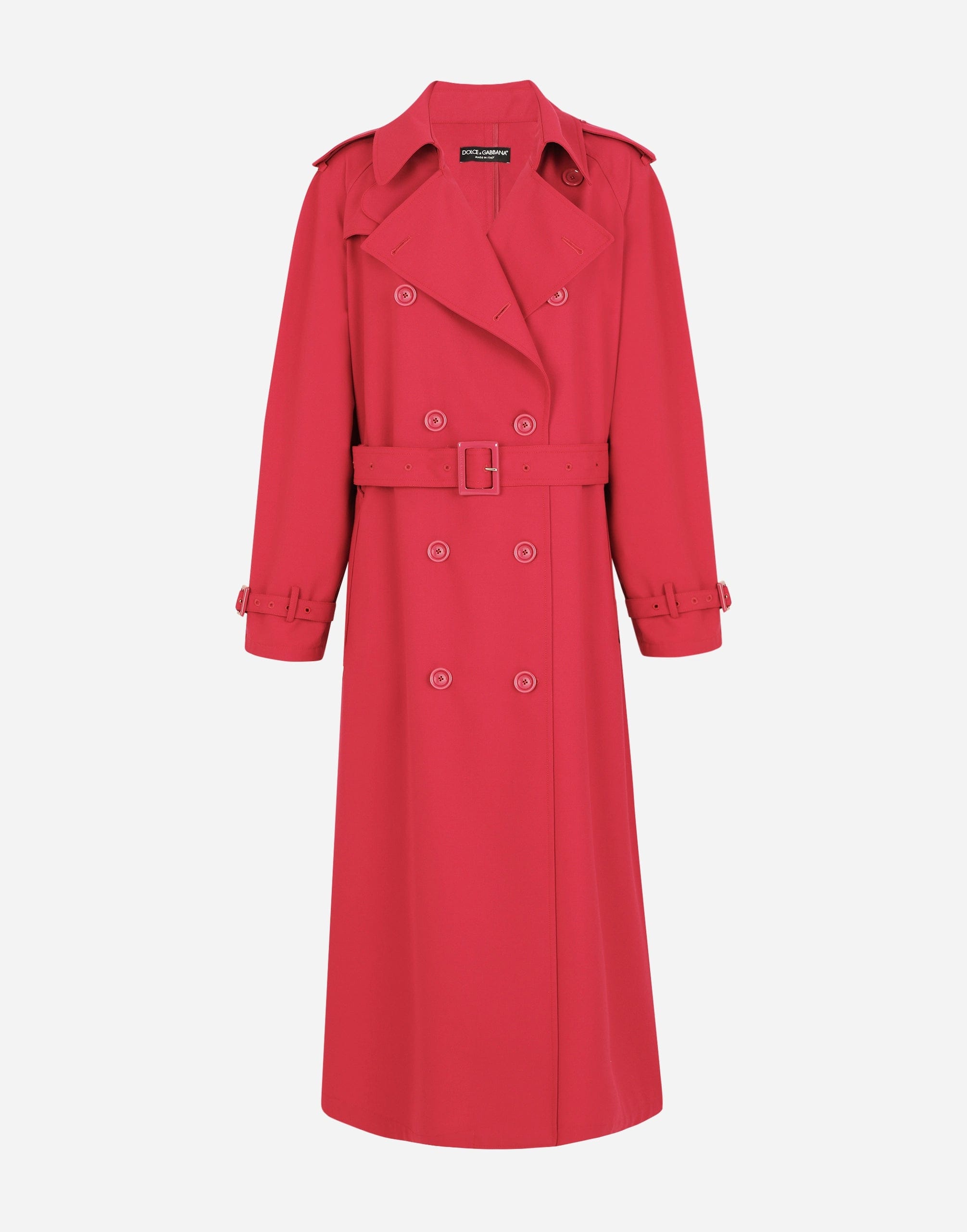 Dolce & Gabbana Belted Trench Coat In Grenade