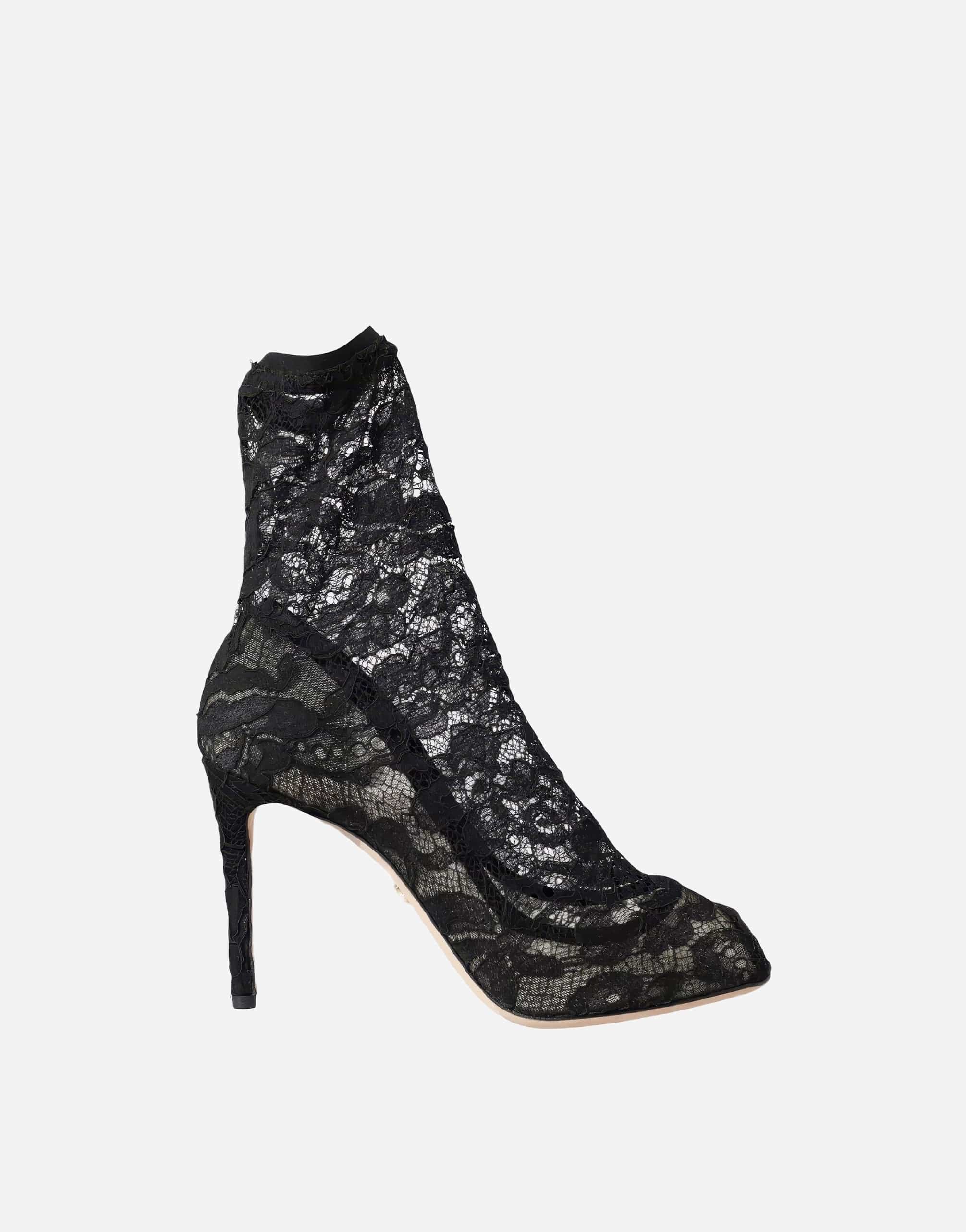 Dolce & Gabbana Bette Corded Tulle Boots