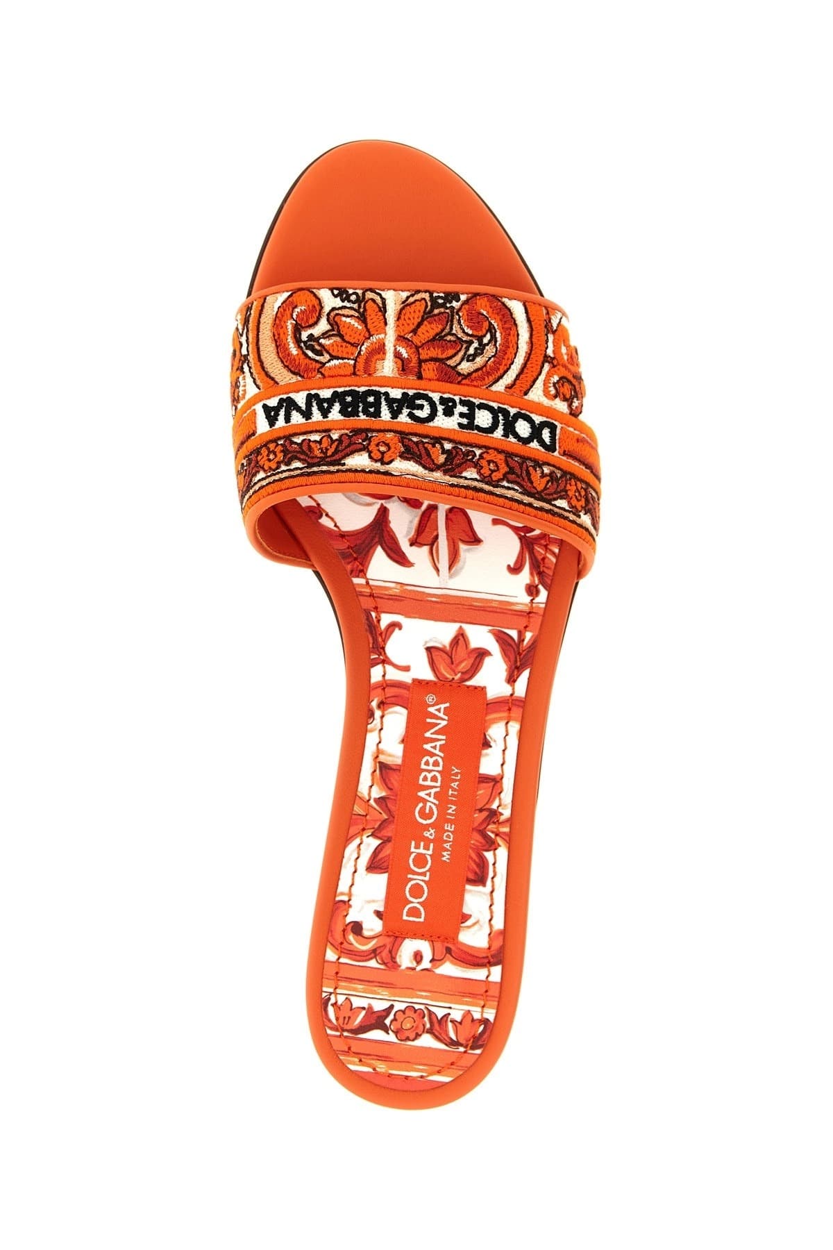 Dolce & Gabbana Dolce & Gabbana Bianca Embroidered Slides